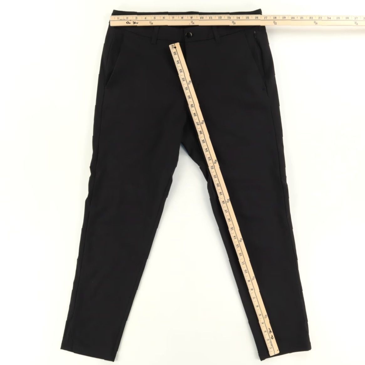 Lululemon Lululemon Commission Slim Polyester Woven Chino Pants Black Men's 33 Size US 33 - 3 Thumbnail