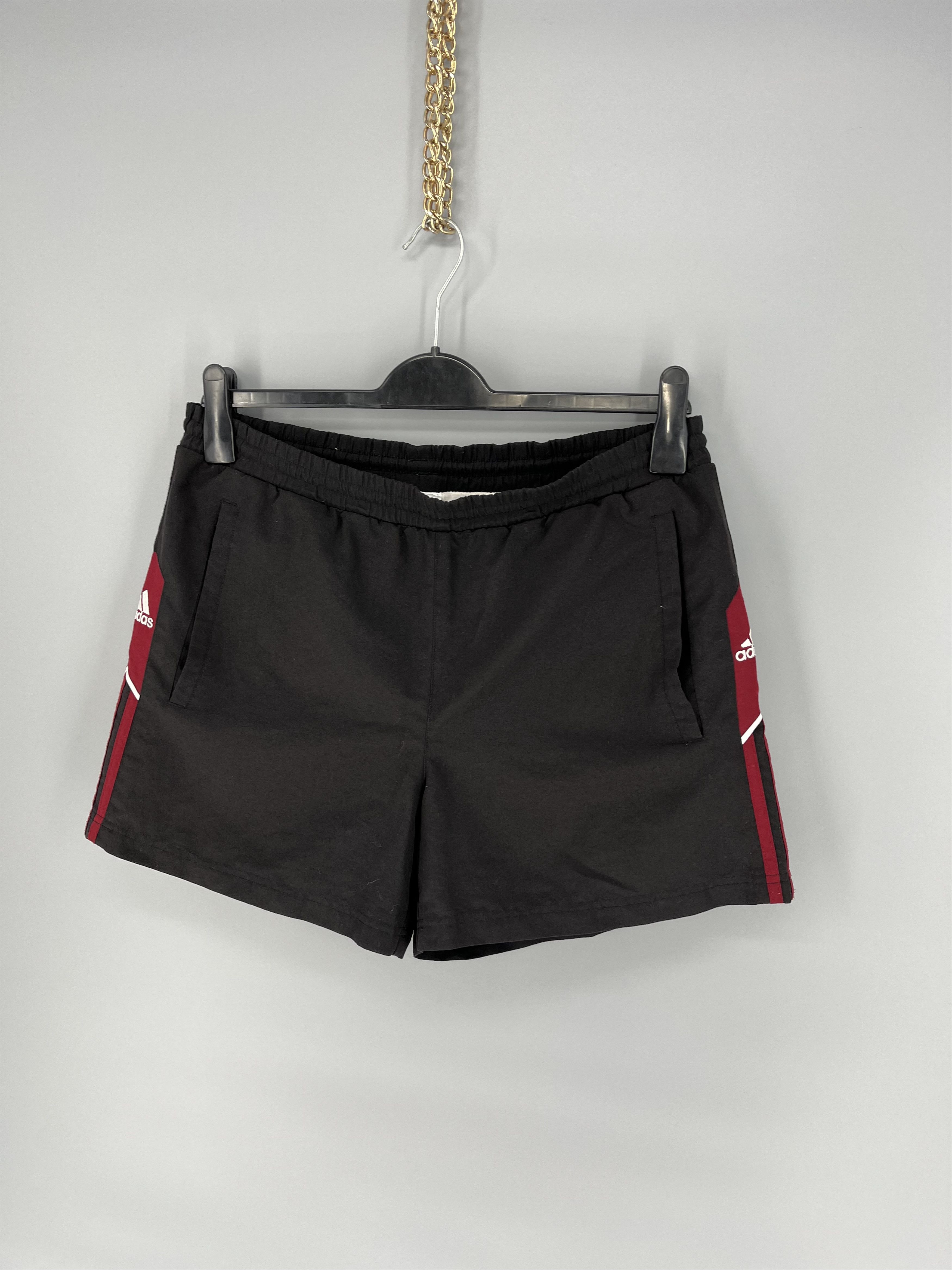 Adidas 90s Vintage Adidas Black Nylon Mini Logo Shorts Travis Style Size US 34 / EU 50 - 3 Thumbnail