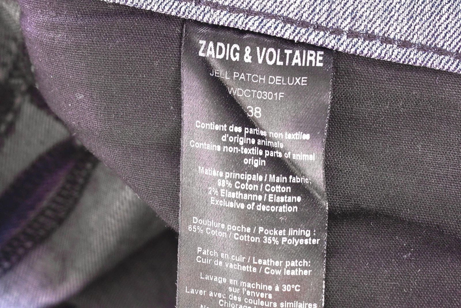 Zadig & Voltaire Women's Zadig & Voltaire Denim Patchwork Mini Skirt Size 30" / US 8 / IT 44 - 8 Thumbnail