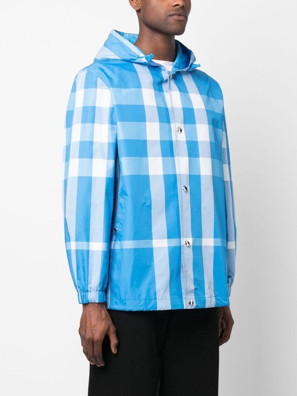 Burberry o1y0426 Hooded Jacket in Azure/White Size US S / EU 44-46 / 1 - 5 Thumbnail
