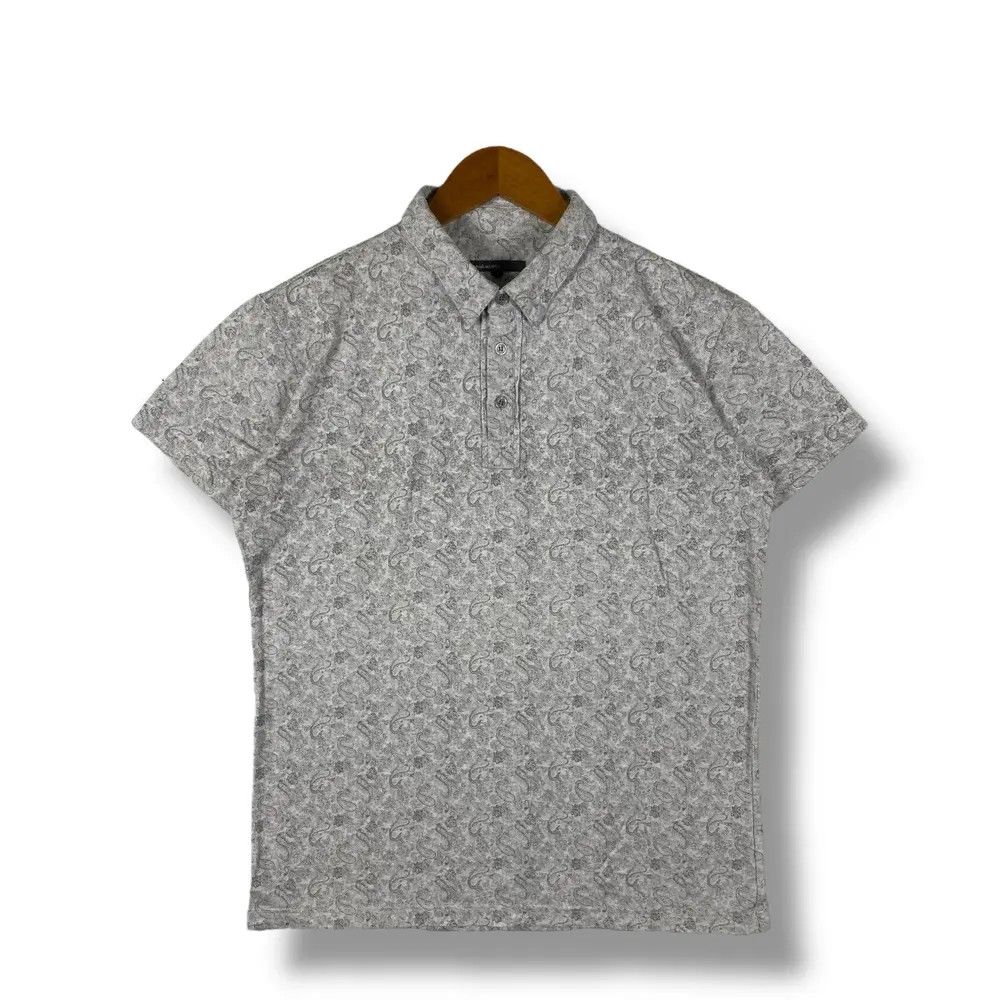 Designer HANAKAZARI Paisley Full Print Polo Tee Shirt Size 40 Size US M / EU 48-50 / 2 - 1 Thumbnail