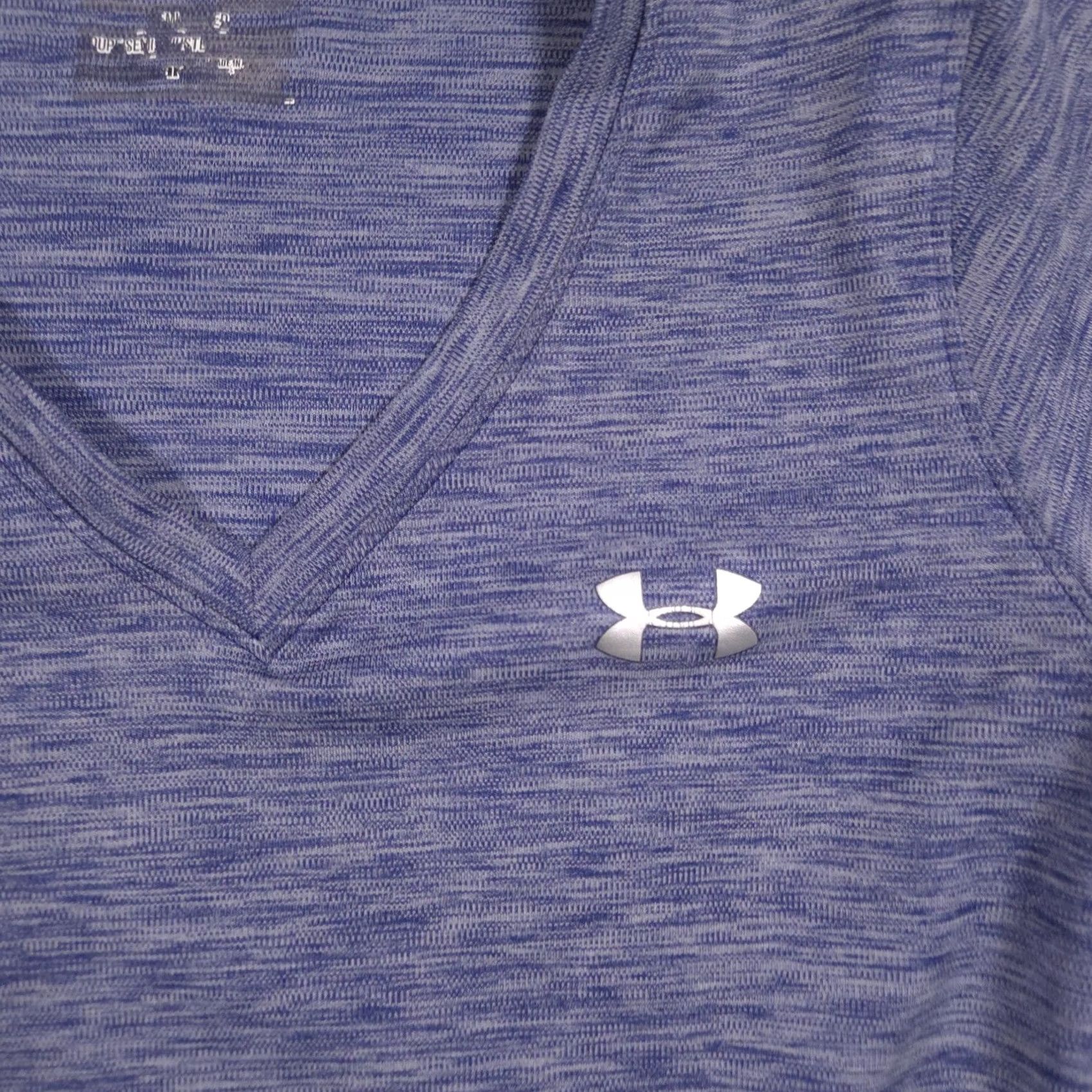 Under Armour Under Armour Shirt Womens Small Blue V Neck Short Sleeve Athletic Top Running & Gym Training Size S / US 4 / IT 40 - 5 Thumbnail