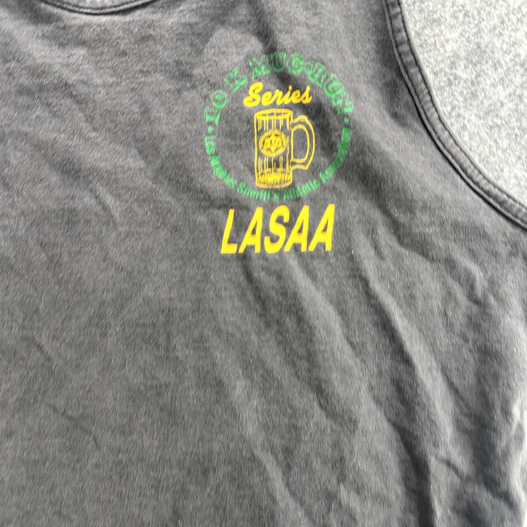 Other VINTAGE LASAA 10K Mug Run Series Tank Shirt Mens Large Black Sleeveless Graphic Print Beer Sports Mens Size US L / EU 52-54 / 3 - 6 Thumbnail