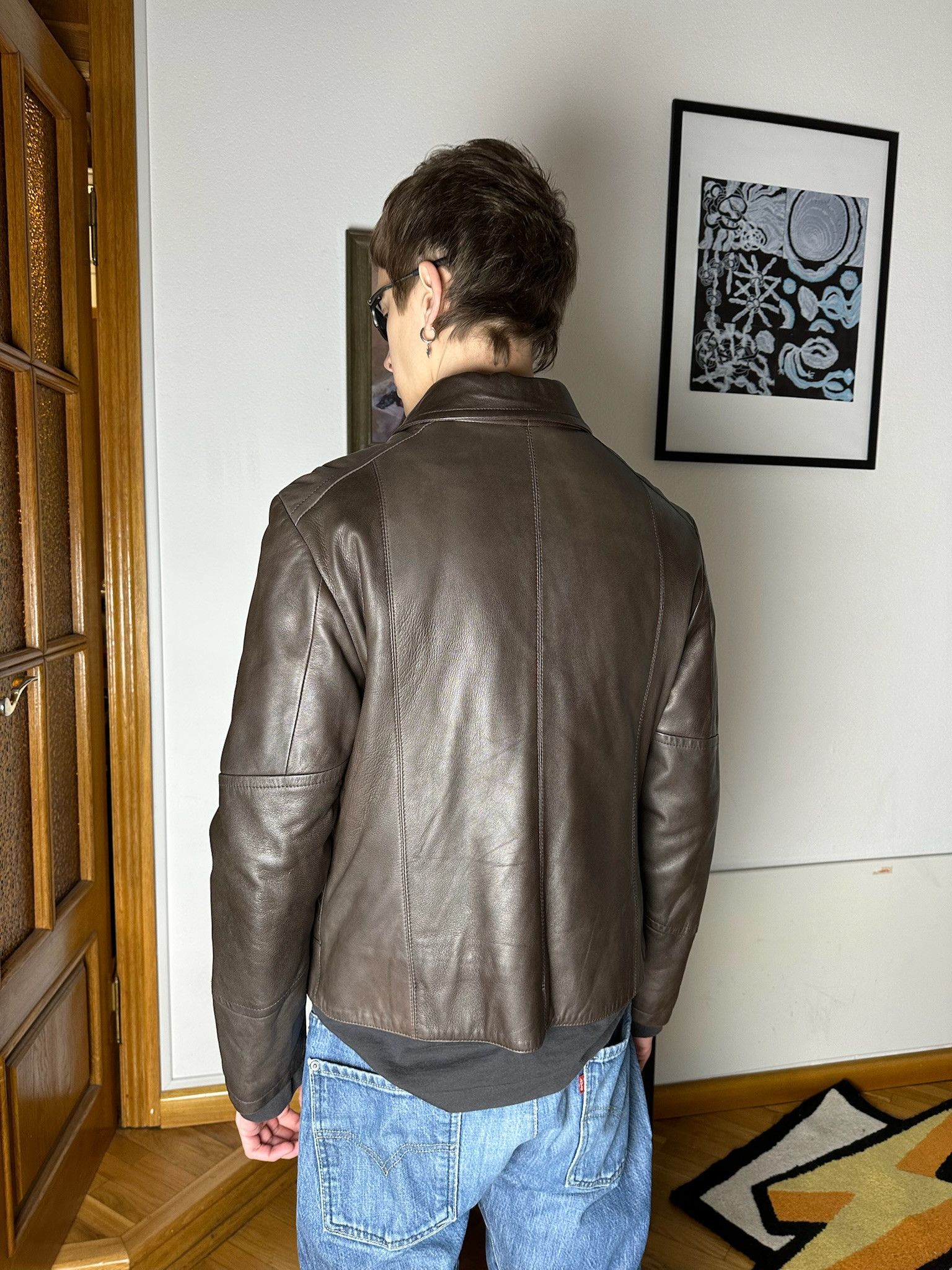 Mercedes-Benz Vintage Mercedes Benz moto Jacket brown chocolate leather Size US S / EU 44-46 / 1 - 11 Thumbnail