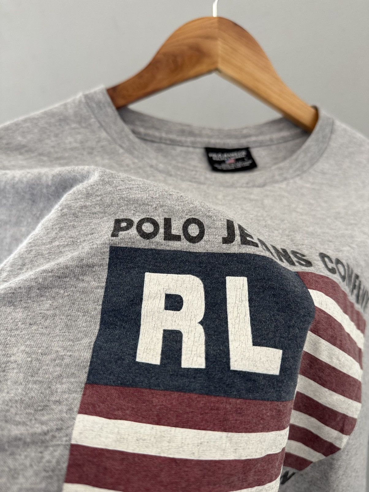 Polo Ralph Lauren Vintage Polo Jeans Co Ralph Lauren USA Flag Tee Size US L / EU 52-54 / 3 - 6 Thumbnail