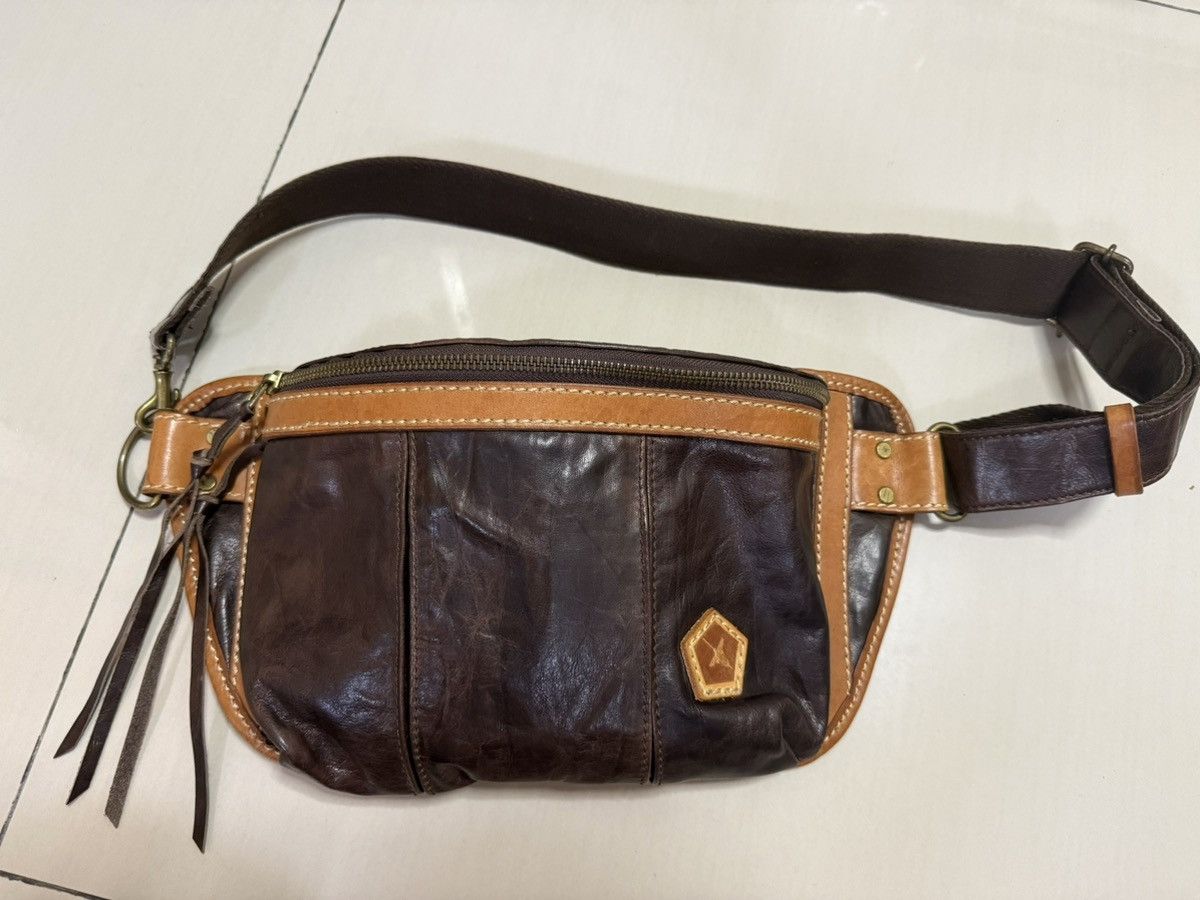 Japanese Brand Leather Waist Fanny bag AinSoph.JP Size ONE SIZE - 1 Thumbnail