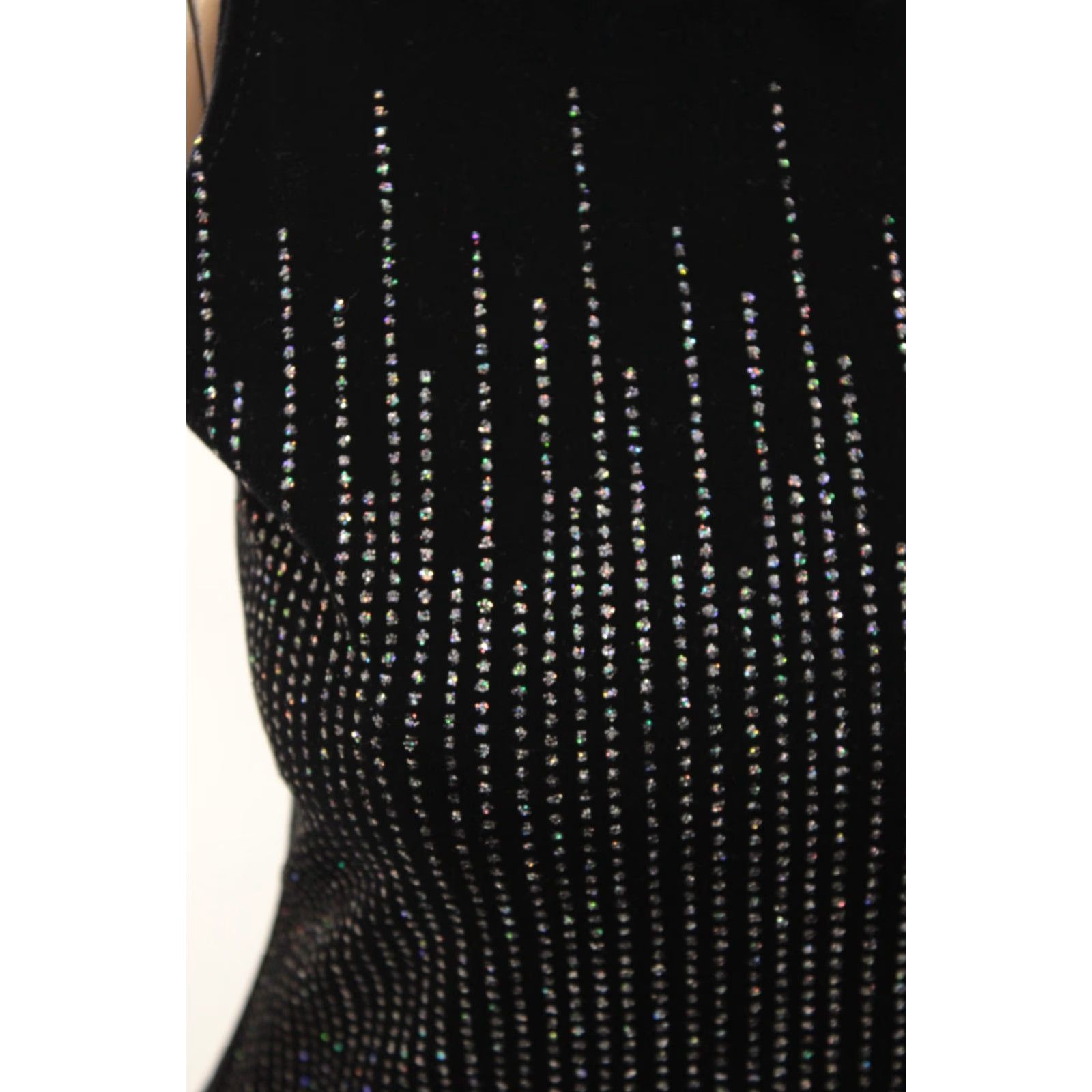 Velvet VINTAGE Ronni Nicole Velvet Maxi Dress Women's 8P Black Sequined Sexy Sparkle Bodycon Size M / US 6-8 / IT 42-44 - 5 Thumbnail