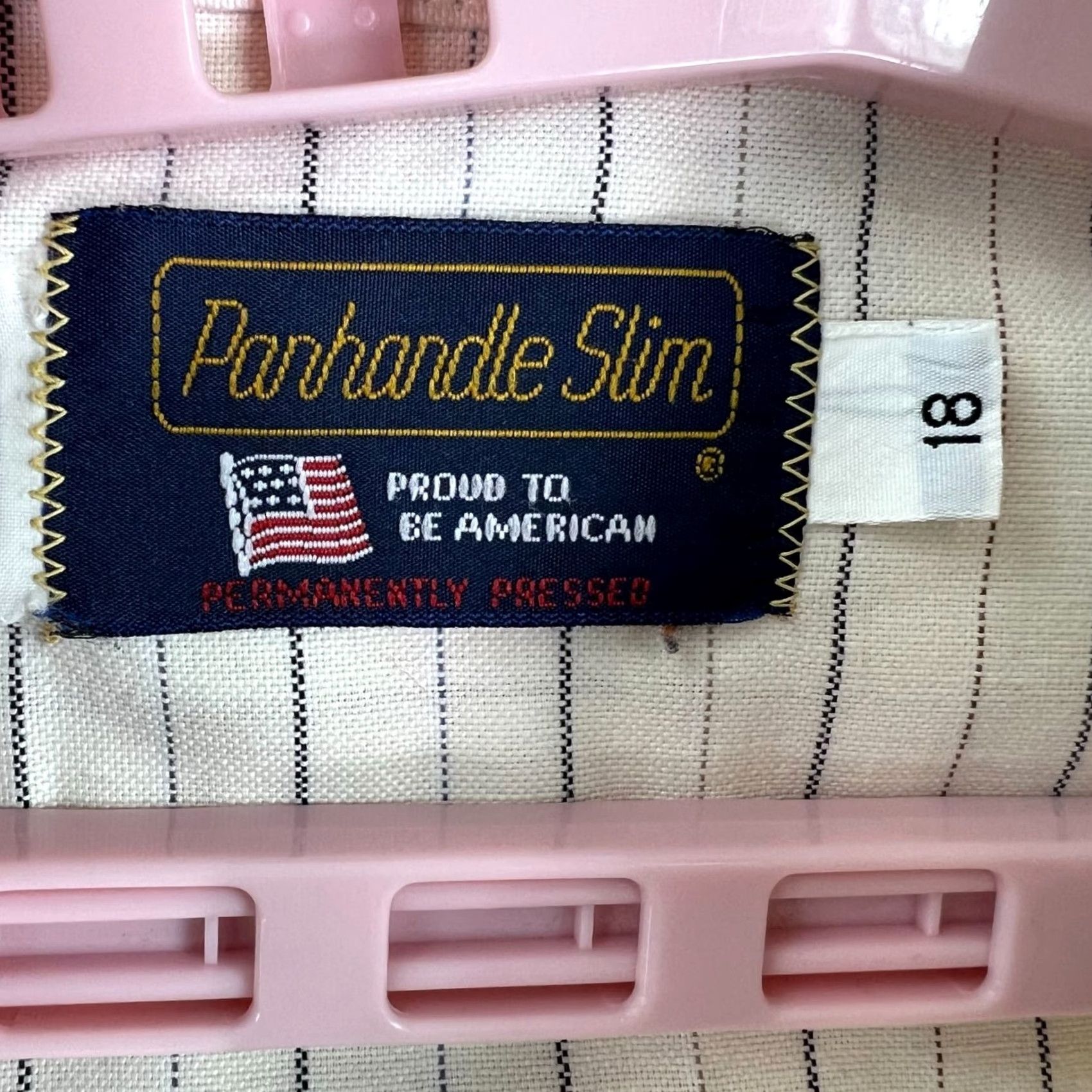 Vintage Panhandle Slim Pearl Snap Striped Button-Up Shirt Mens SZ 18T White Short Sleeve Size US XXL / EU 58 / 5 - 4 Thumbnail