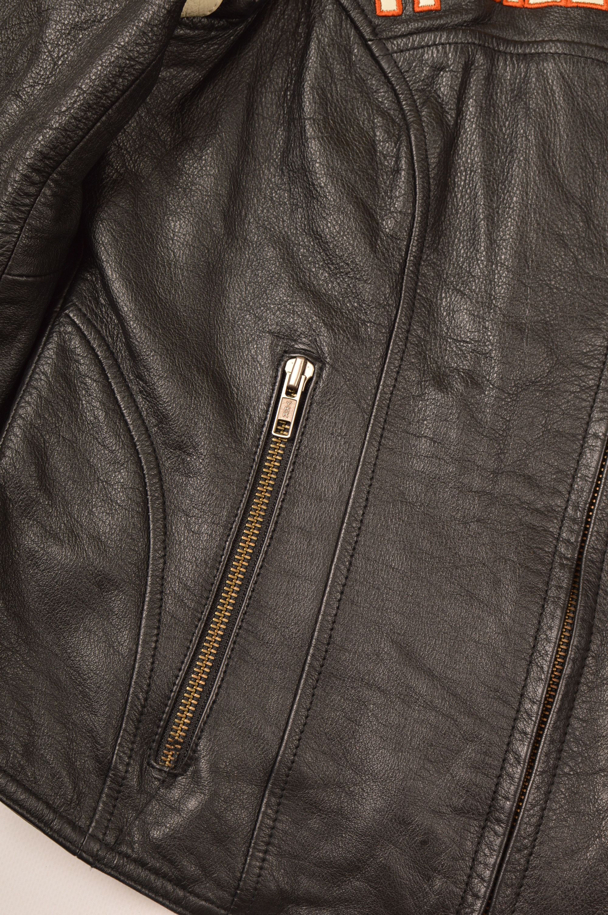 Harley Davidson × Vintage Harley Davidson Women's Miss Enthusiast Leather Jacket Size M / US 6-8 / IT 42-44 - 2 Thumbnail