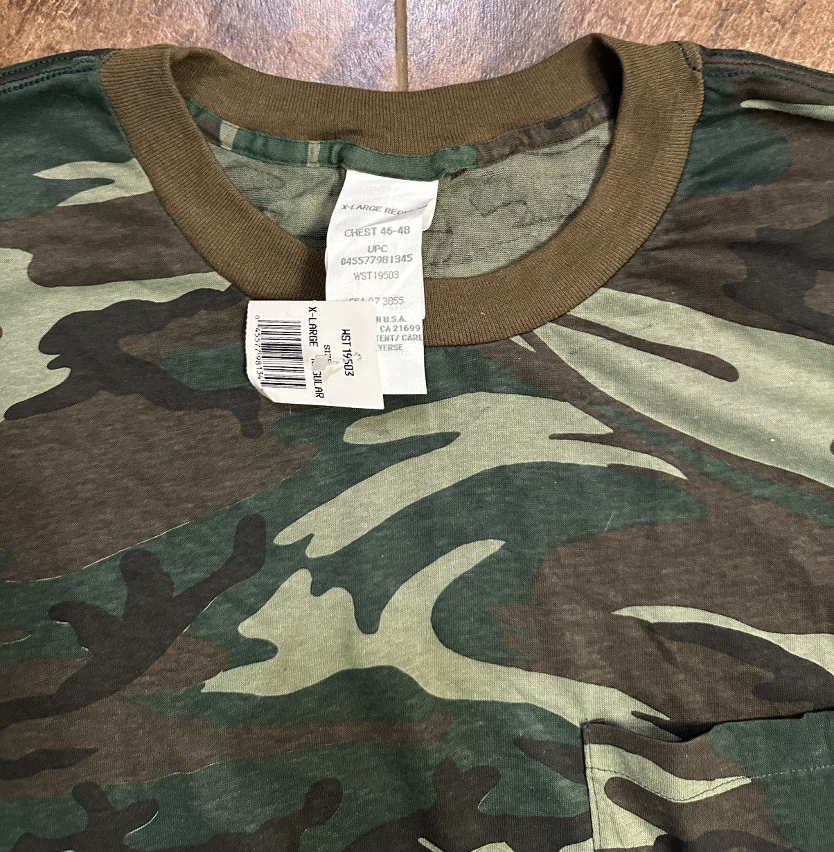 Vintage Vintage Camo Ringer T Shirt Made In USA XL Size US XL / EU 56 / 4 - 3 Thumbnail