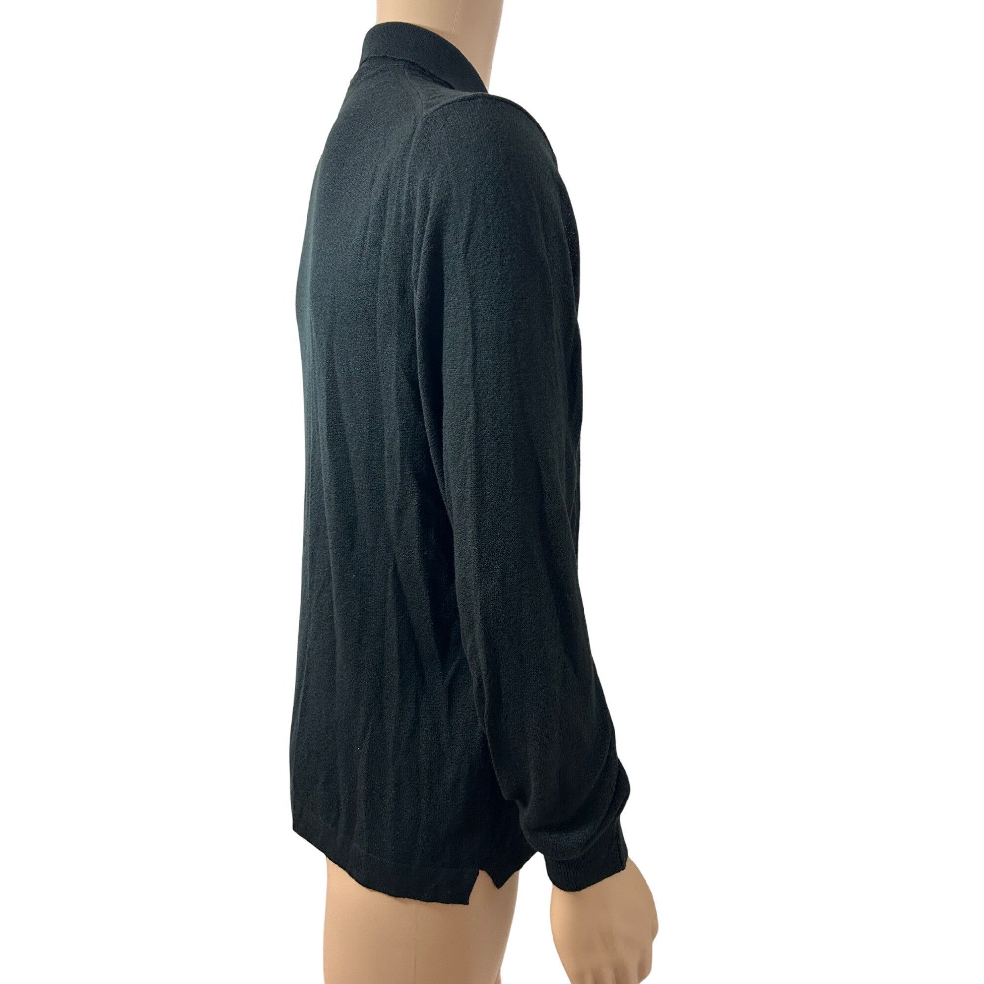 Pronto Uomo Pronto Uomo Men’s Vtg Black Sweater M Italy Collared 2- Butt Size US M / EU 48-50 / 2 - 4 Thumbnail
