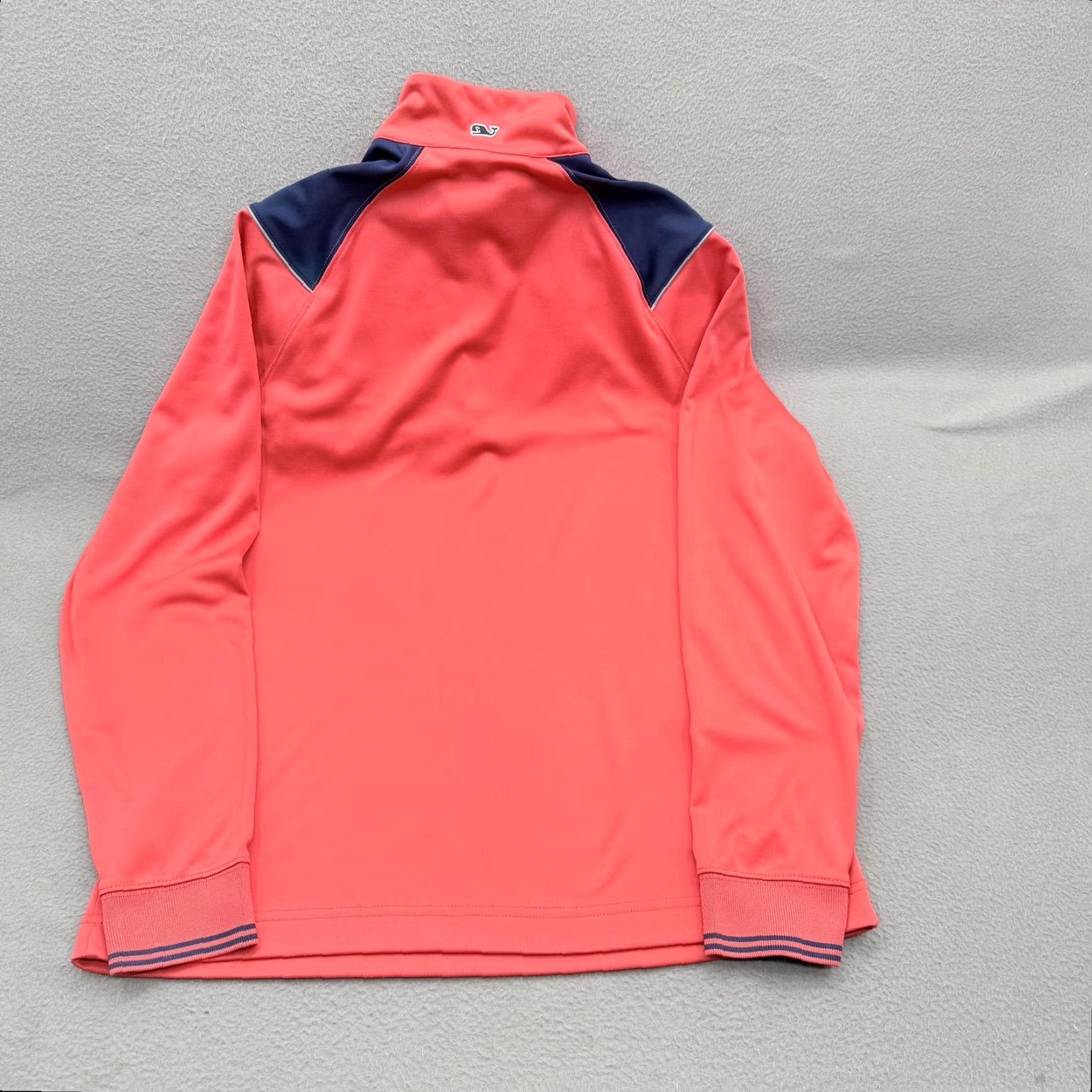 Vineyard Vines Vineyard Vines Pullover Mens Small Pink Colorblock 1/4 Zip Raglan Long Sleeve Mock Neck Size US S / EU 44-46 / 1 - 2 Thumbnail