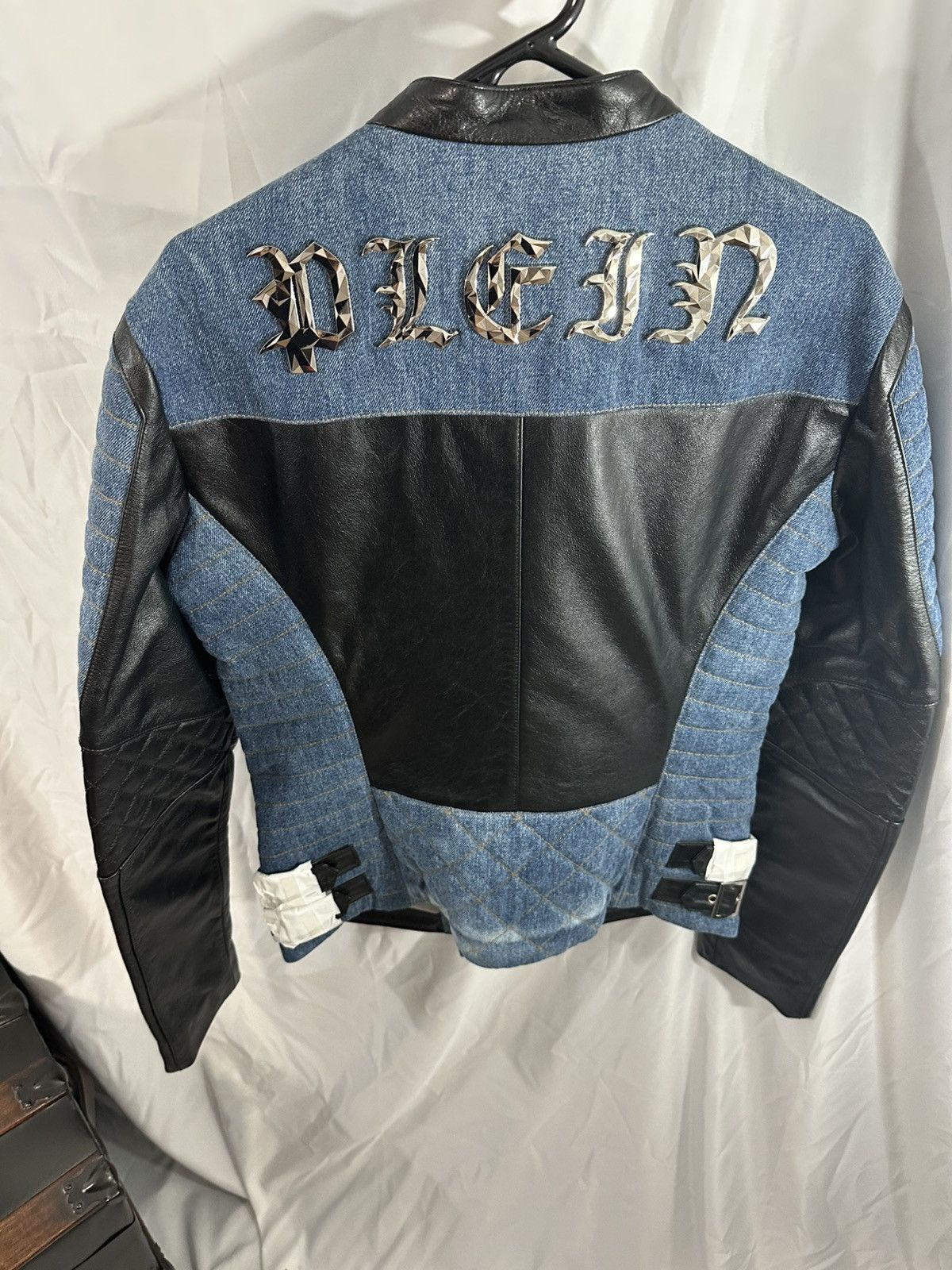 Philipp Plein Philipp Plein Leather x Denim Jacket Size US L / EU 52-54 / 3 - 10 Thumbnail