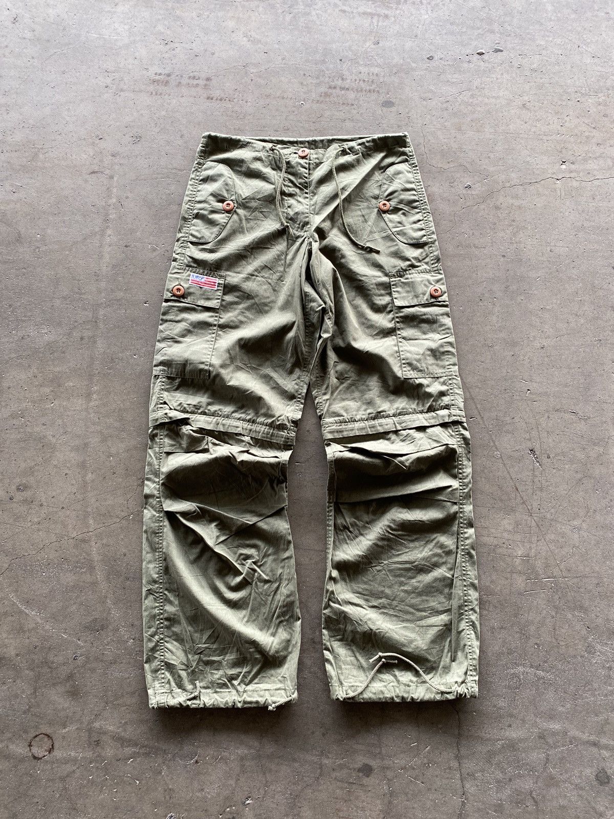Japanese Brand 2000s UFO - Cargo 2 in 1 Reconstructed Short Pants Size US 30 / EU 46 - 2 Thumbnail
