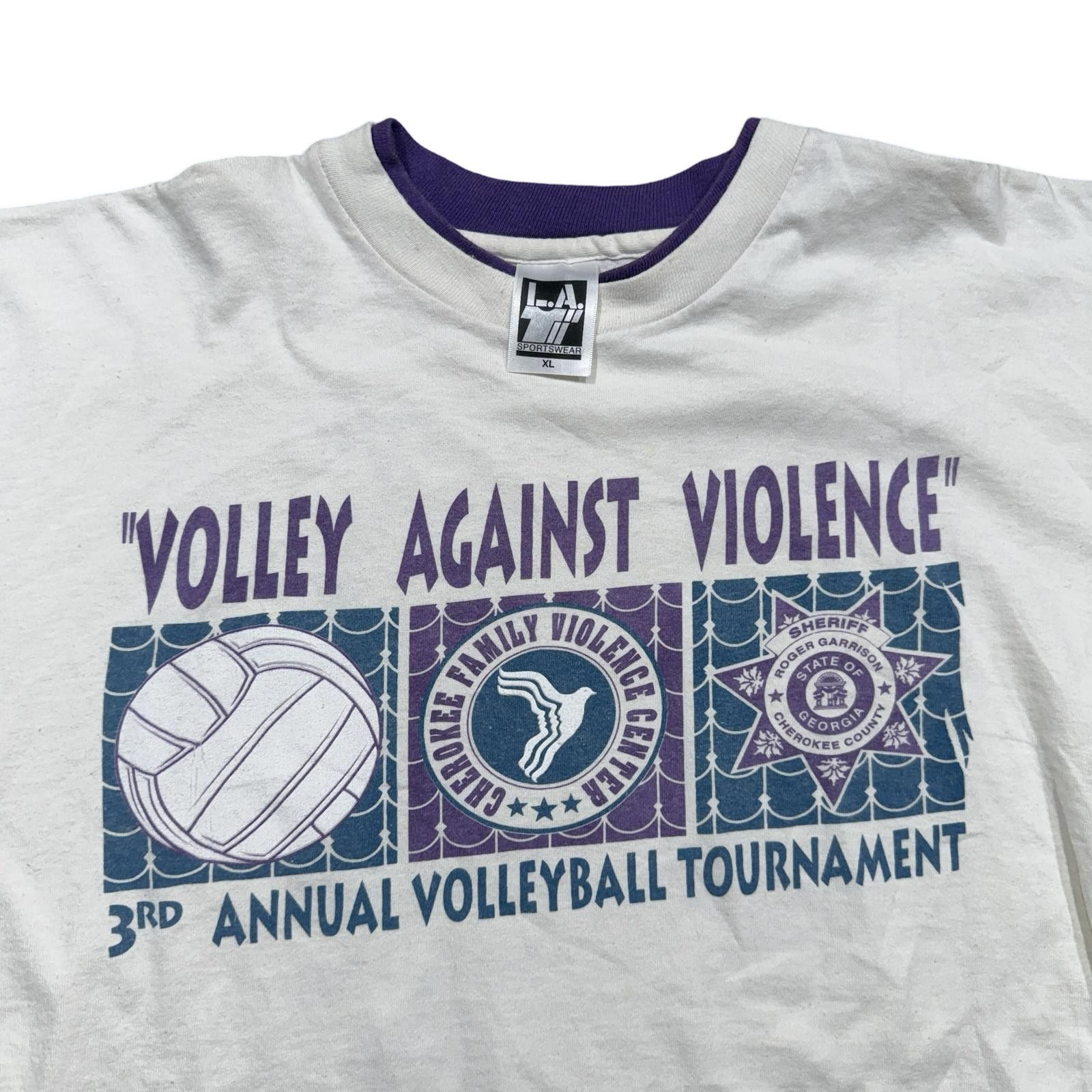 Designer Vintage Volley Against Violence 90s Tournament Tee Size US XL / EU 56 / 4 - 3 Thumbnail