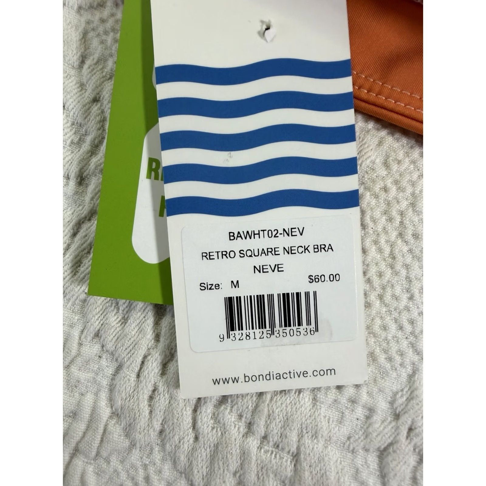 J Brand Bondi Active Sports Bra Beach M Ivory Workout Activewear Square Neck Pull On Women Size ONE SIZE - 5 Thumbnail