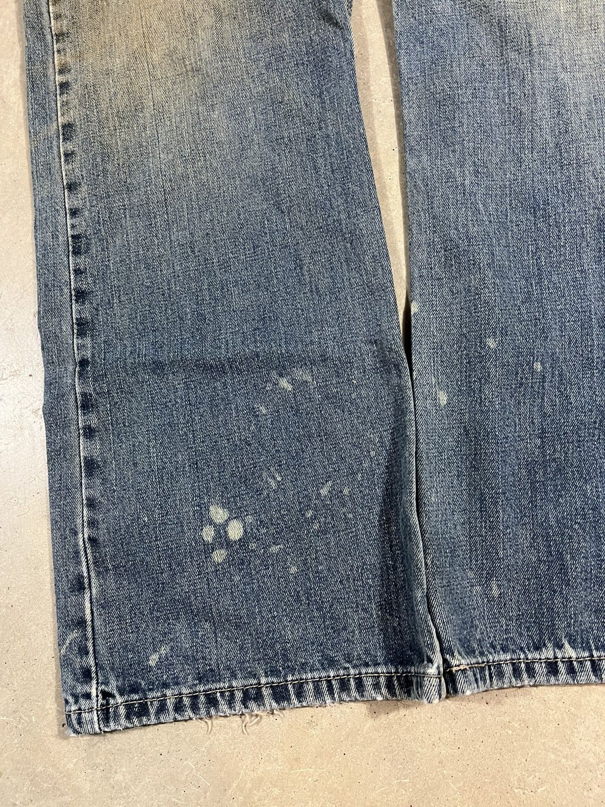 Levi's Vintage Levis 527 Low Rise Bootcut Mud Wash Faded Blue Jeans Size US 35 - 5 Thumbnail