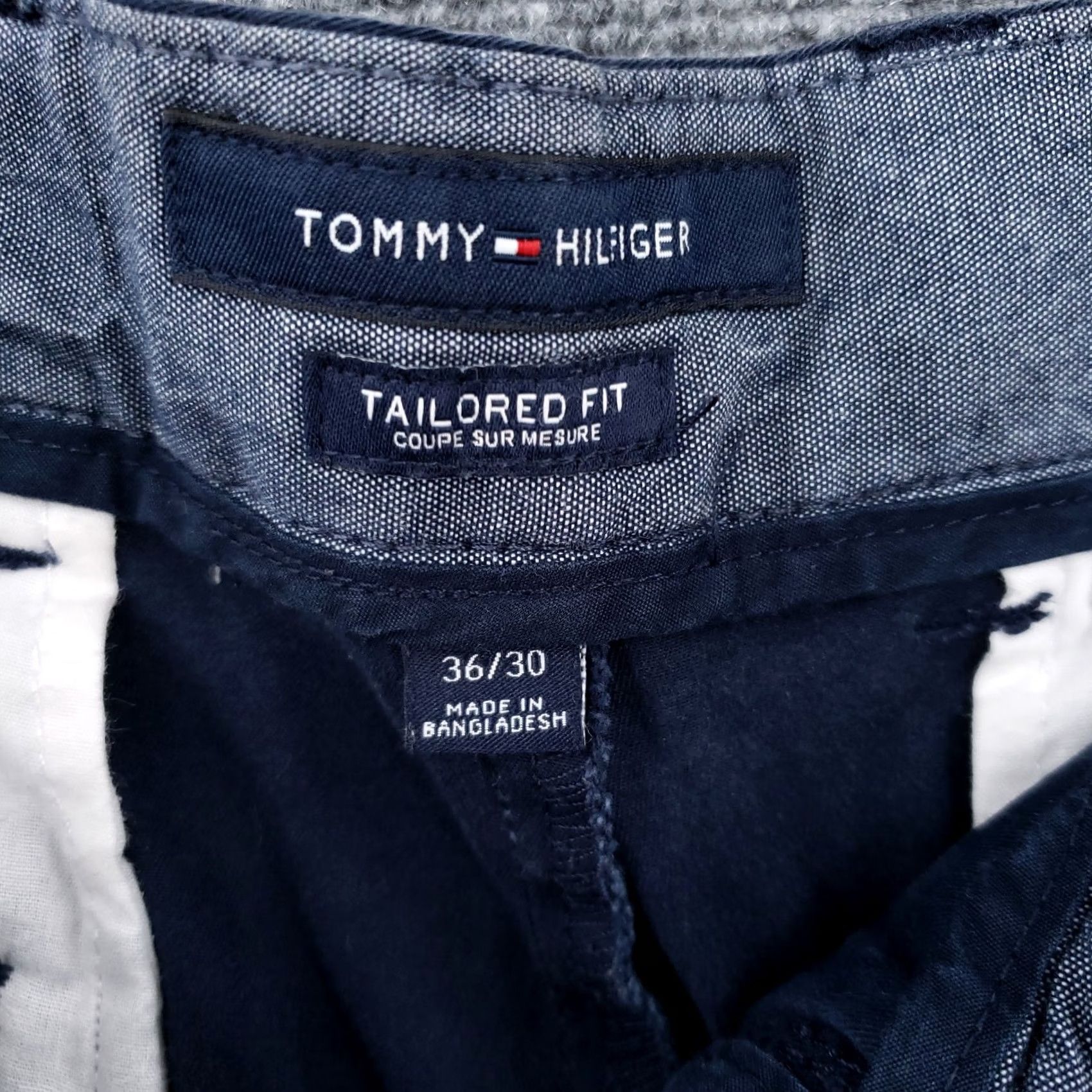 Tommy Hilfiger Tommy Hilfiger Pants Mens 36x30 Blue Chino Mid-Rise Straight Tailored Fit Casual Size US 36 / EU 52 - 3 Thumbnail