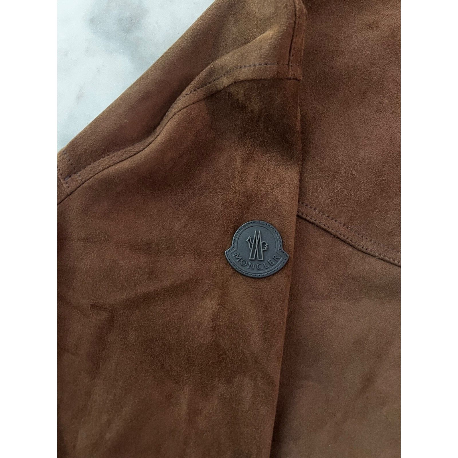 Moncler $3660 Moncler Courry Suede Biker Jacket Brown Men Size 2 NEW Size US M / EU 48-50 / 2 - 13 Thumbnail