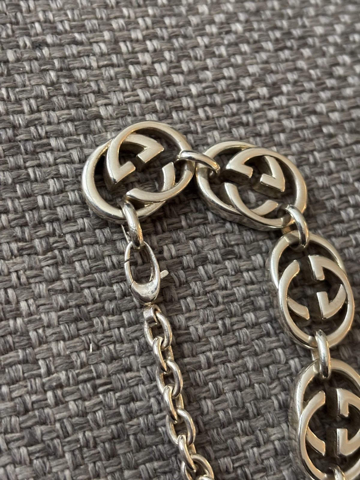 Gucci Gucci Interlocking GG 925 Sterling Silver Bracelet Size ONE SIZE - 2 Thumbnail
