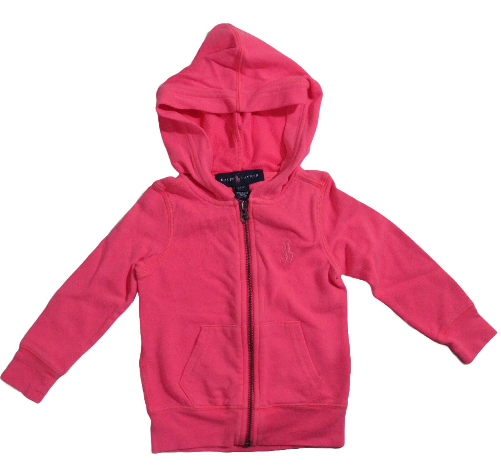 Polo Ralph Lauren Polo Ralph Lauren Girls Hooded Jacket Hoodie Pink 2T Size US XXS / EU 40 - 1 Thumbnail