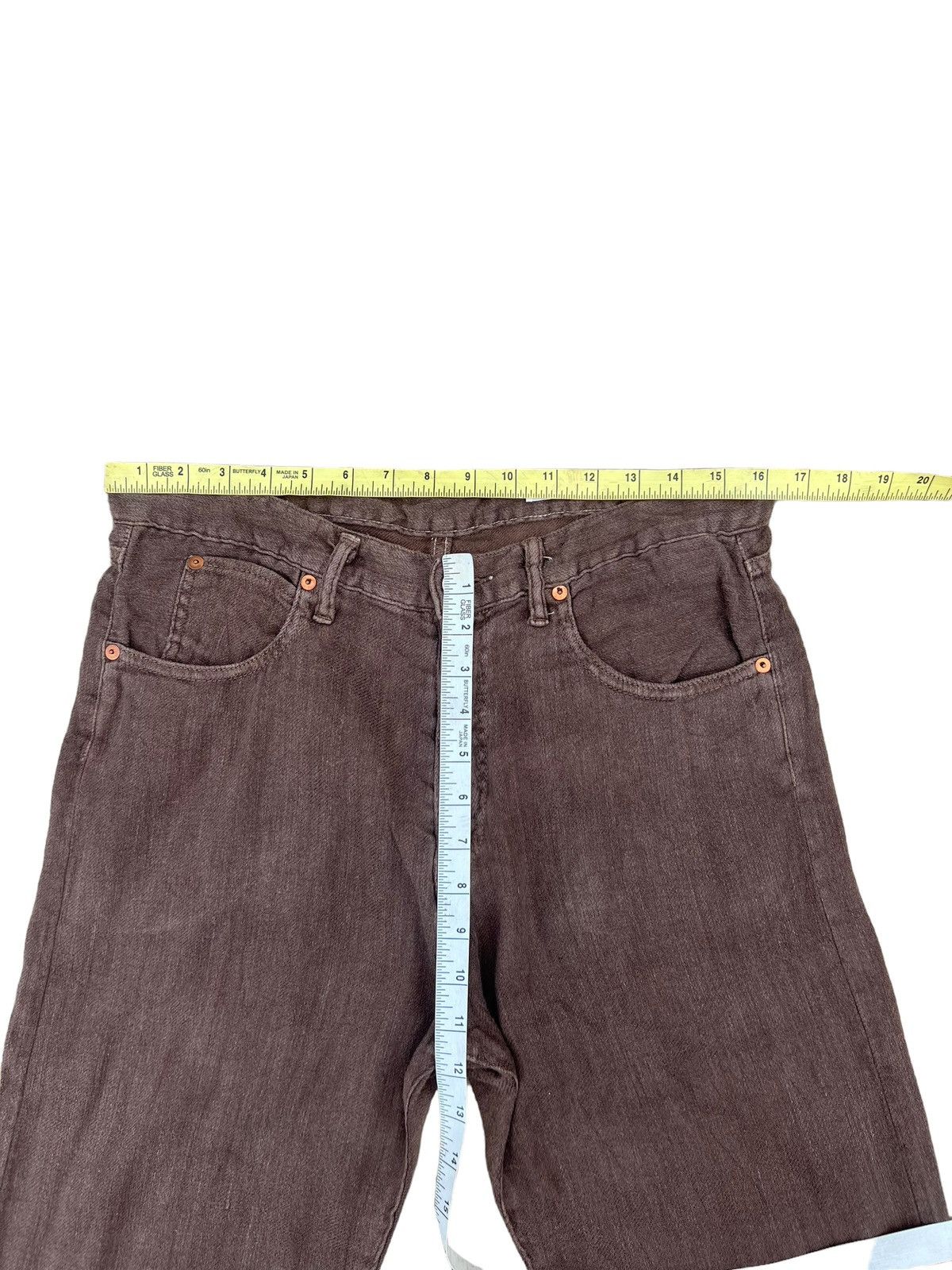 45rpm Vintage 45rpm Japan Brown Linen Jeans Size US 31 - 2 Thumbnail