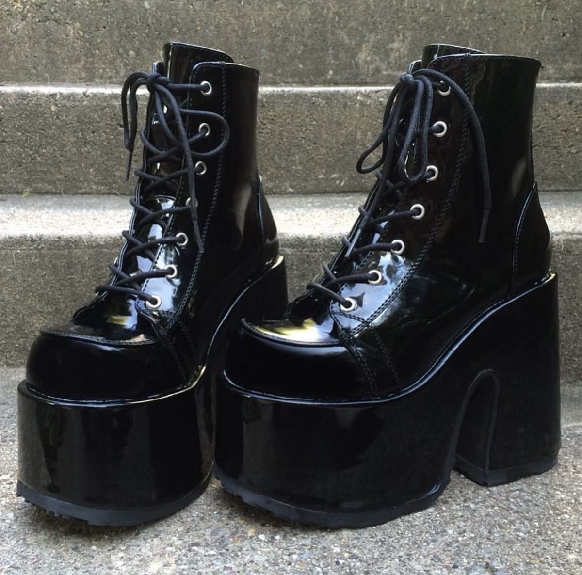 Demonia Cult Demonia Avant Garde Black Platform Hi Boots 10US Punk Grunge Size US 10 / IT 40 - 23 Thumbnail
