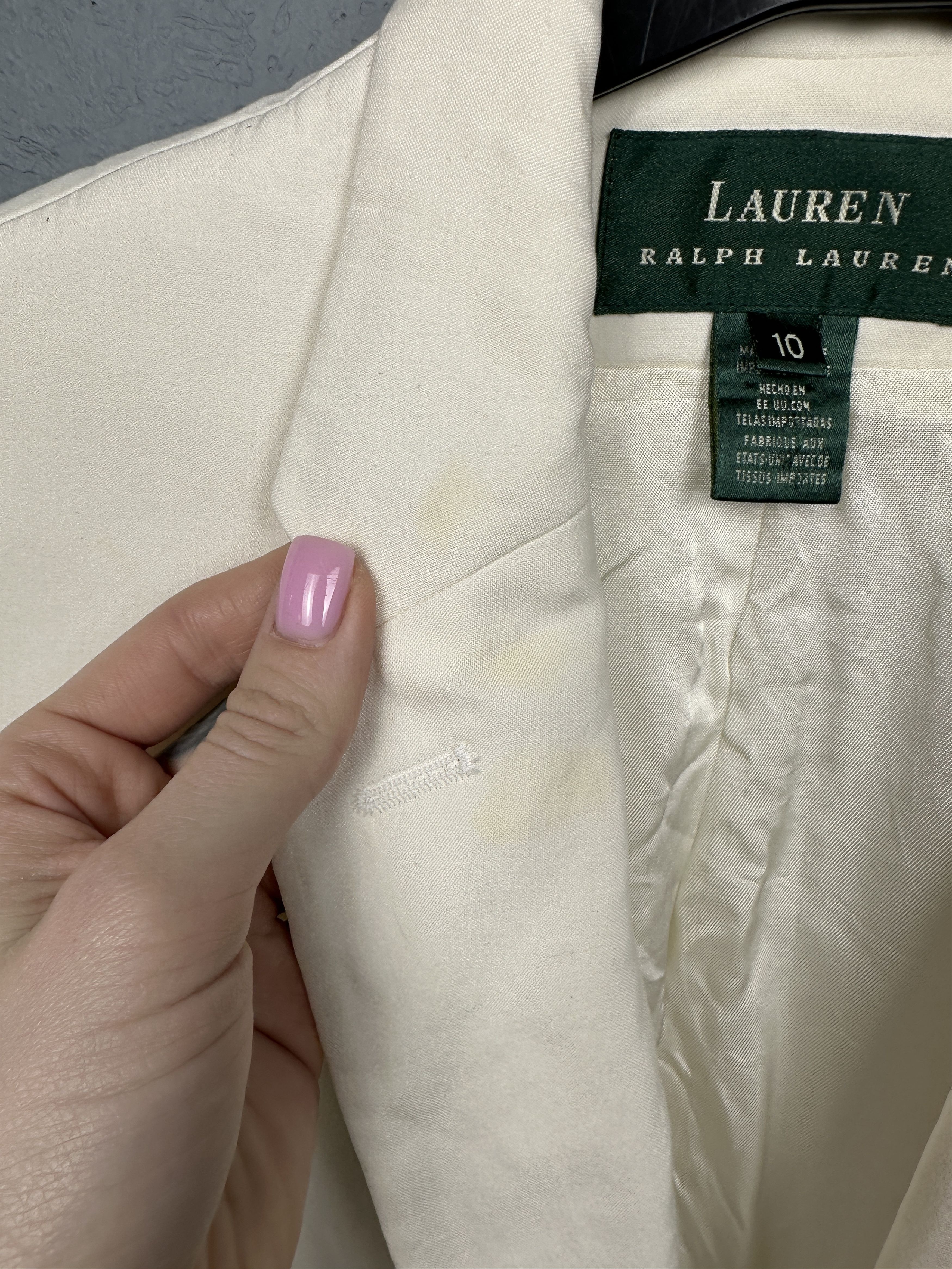 Polo Ralph Lauren × Ralph Lauren × Vintage Polo Ralph Lauren Womens Cotton-Silk Blazer Jacket Size L / US 10 / IT 46 - 5 Thumbnail