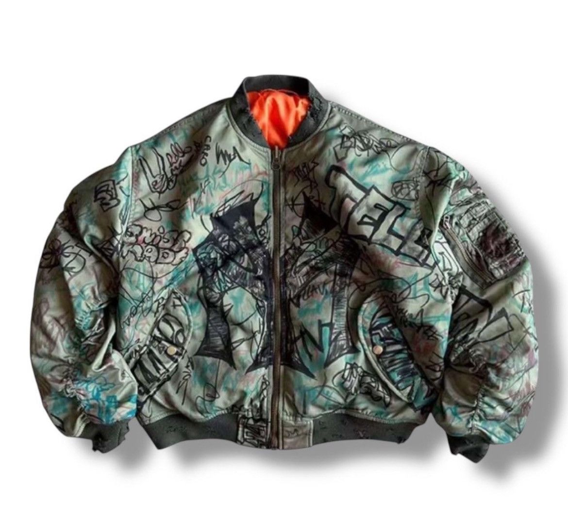 k*様 Mowalola My City Bomber jacket Timothée Chalamet Mowalola My City Bomber Jacket Black