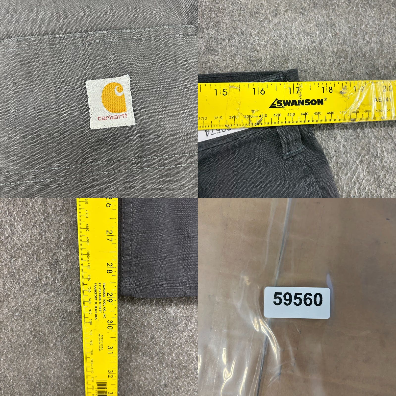 Carhartt Carhartt Pants Mens 34x30 Gray Carpenter Relaxed Straight Ripstop Workwear Size US 34 / EU 50 - 8 Thumbnail