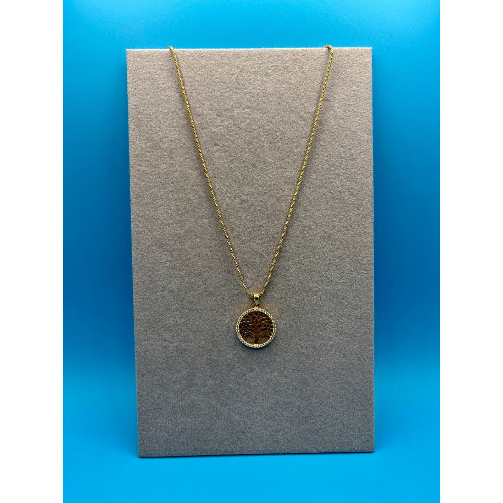Jewelry 18K Gold Vermeil over 925 Moissanite Tree of Life Necklace Size ONE SIZE - 6 Thumbnail