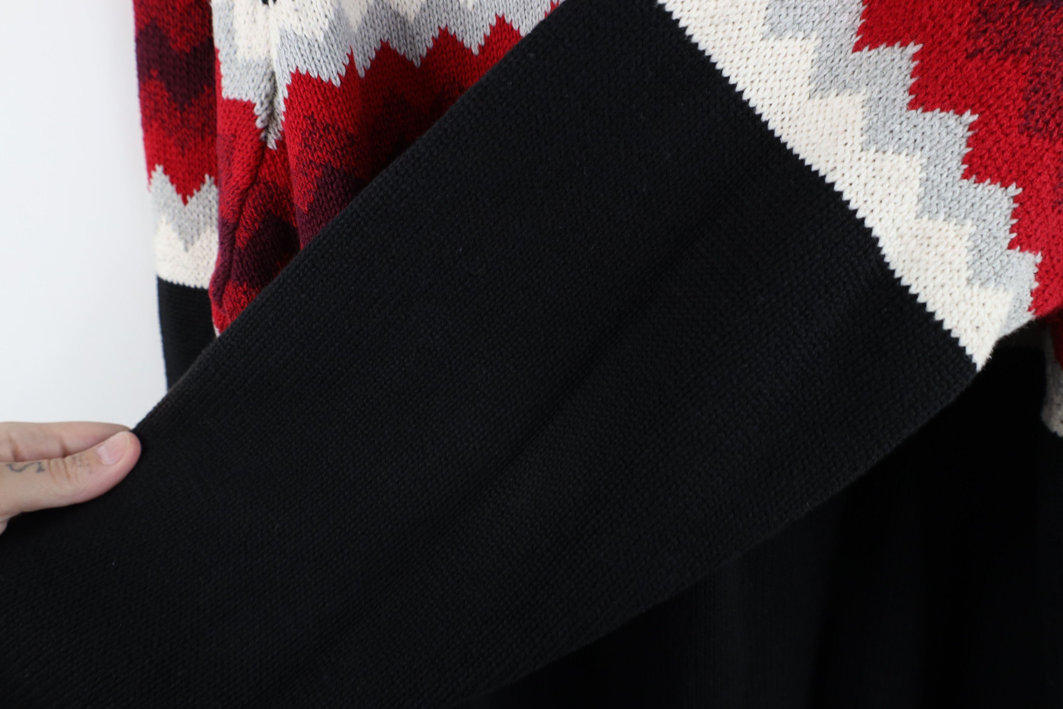 Vintage Vintage 90s Streetwear Knit Fair Isle Mock Neck Sweater Size L / US 10 / IT 46 - 9 Thumbnail