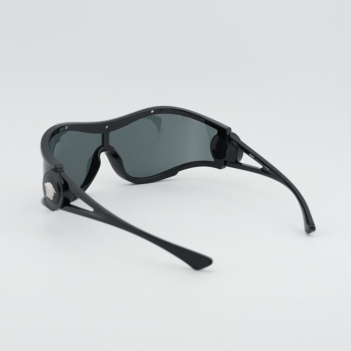 Versace Versace VE4475 GB1/87 Sunglasses Black Shield Frame Size ONE SIZE - 10 Thumbnail