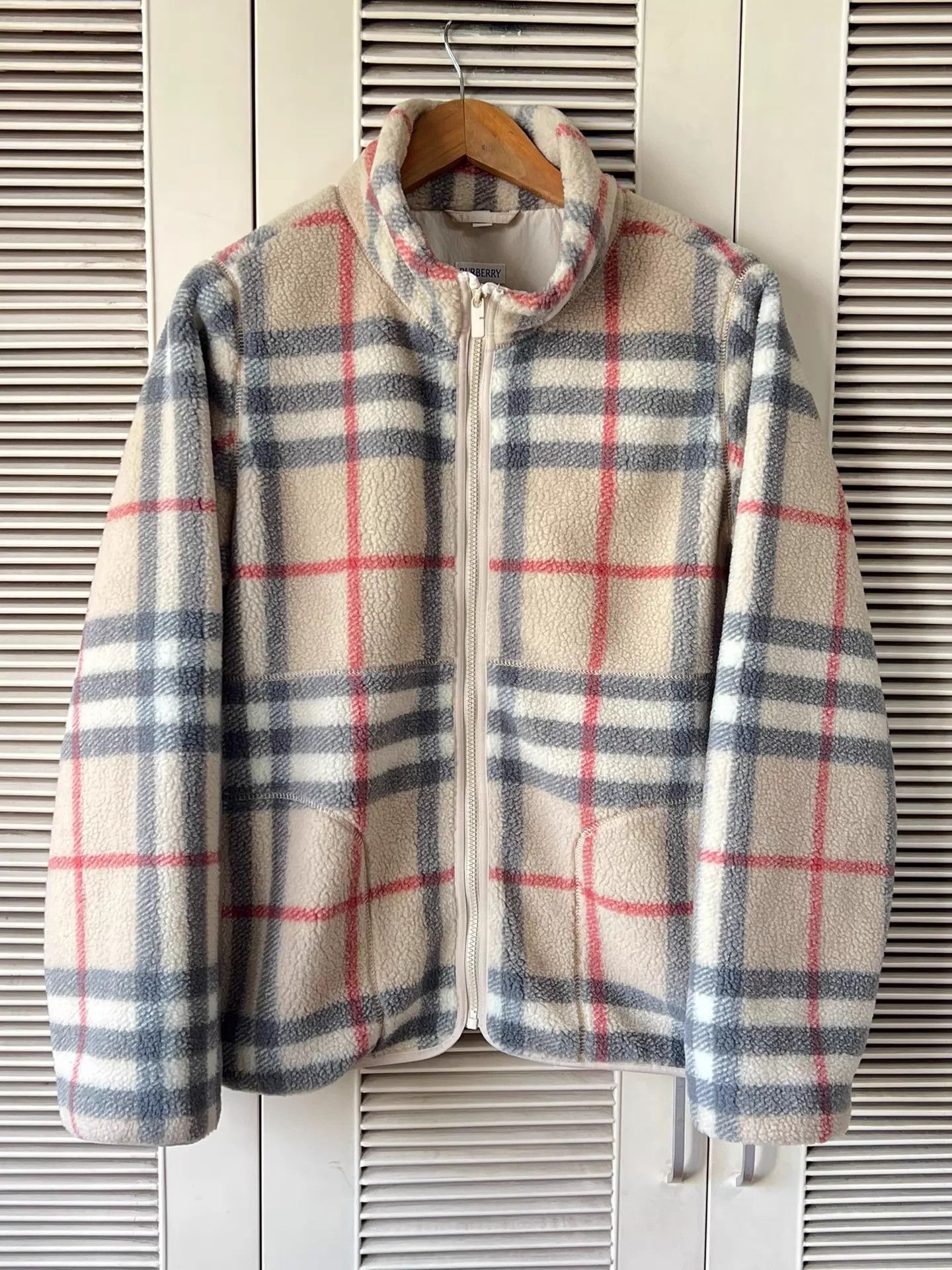 Burberry BURBERRY Kids Check Fleece Jacket 14Y 164cm Size XS / US 0-2 / IT 36-38 - 1 Thumbnail
