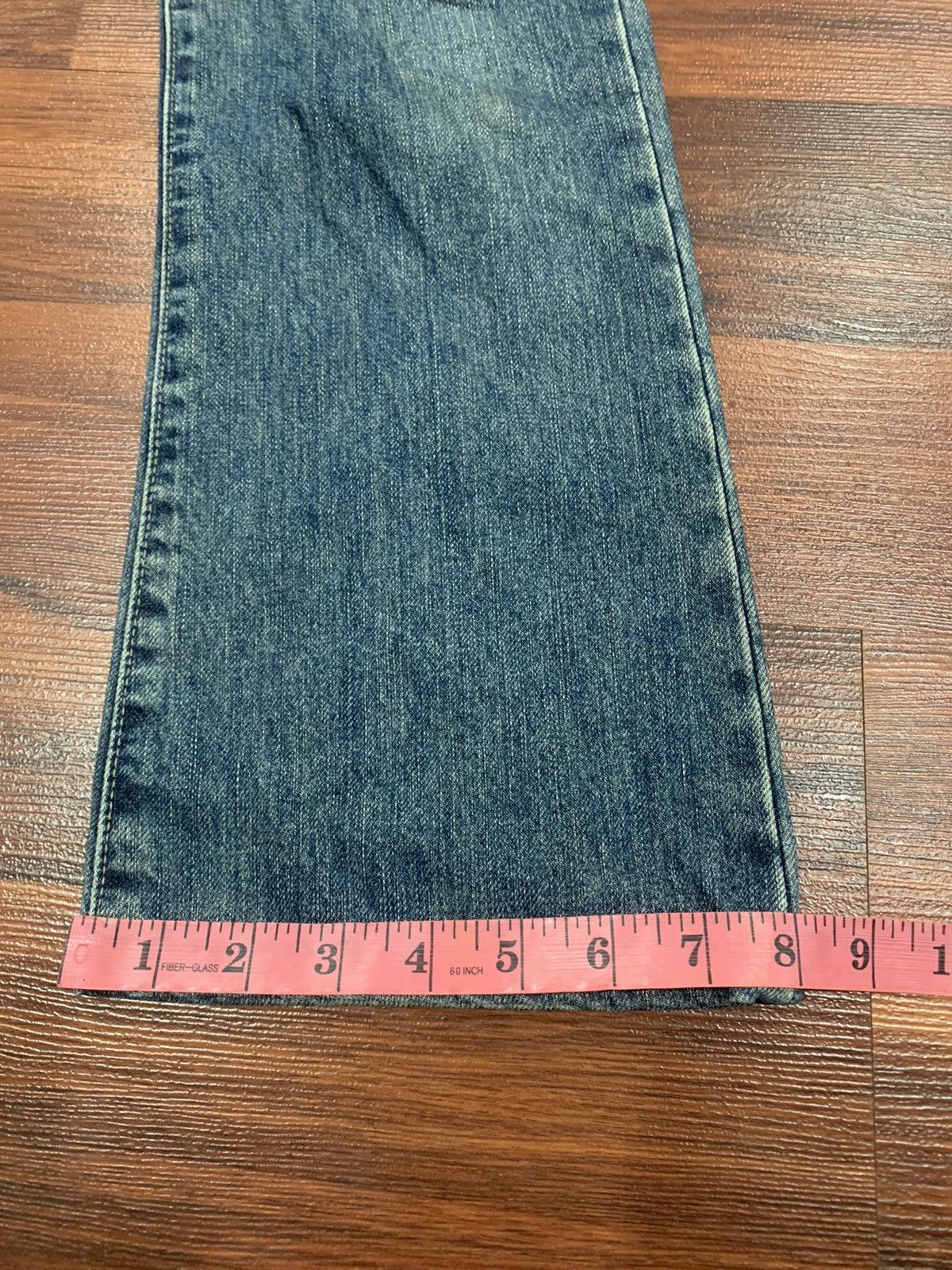 Japanese Brand × Vintage Vintage W-Girl Star Patches Flared Jeans Size 27" / US 4 / IT 40 - 6 Thumbnail