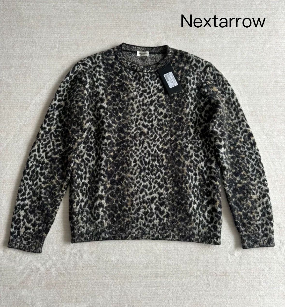 Saint Laurent Paris × Yves Saint Laurent Saint Laurent cat leopard print sweater2412-Nextarrow Size US M / EU 48-50 / 2 - 1 Thumbnail
