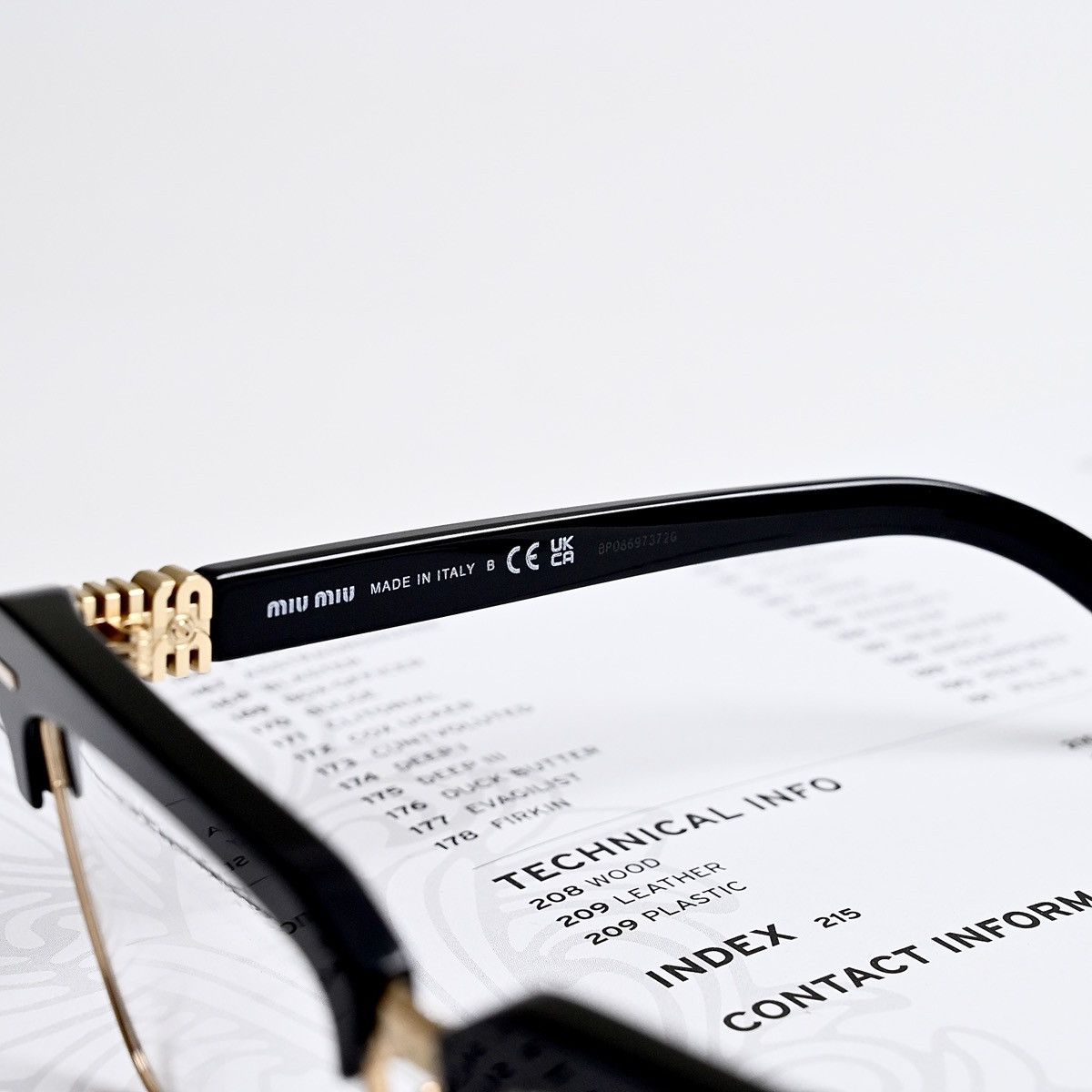 Miu Miu MIU MIU 0MU 11XV GLASSES Size ONE SIZE - 5 Thumbnail