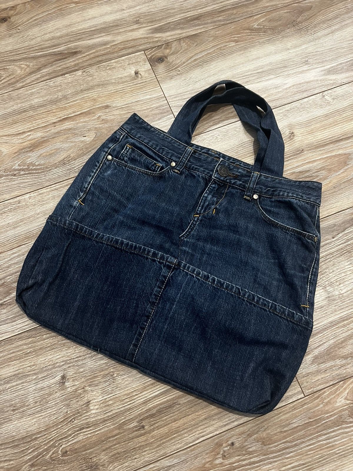Japanese Brand × Vintage Shoppers Bag Jeans Vintage Japanese Handmade Size ONE SIZE - 2 Thumbnail