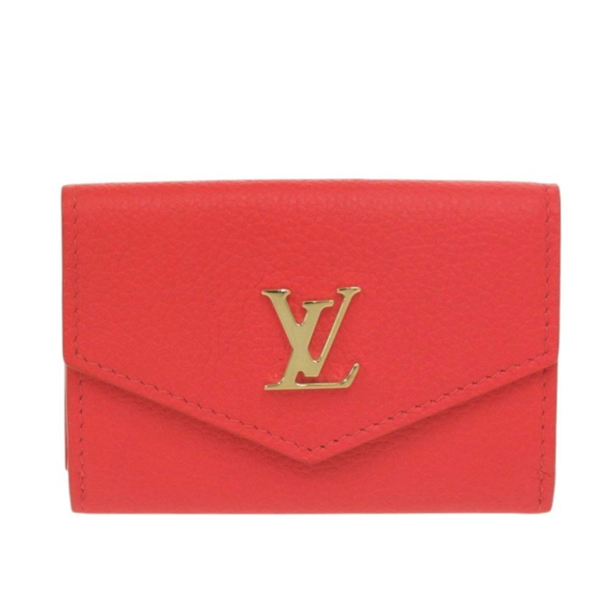 Louis Vuitton Like new Louis Vuitton Portefeuille Rock Mini M67860 Leather Tri-fold Wallet Red LV 0393 LOUIS VUITTON Size ONE SIZE - 1 Thumbnail