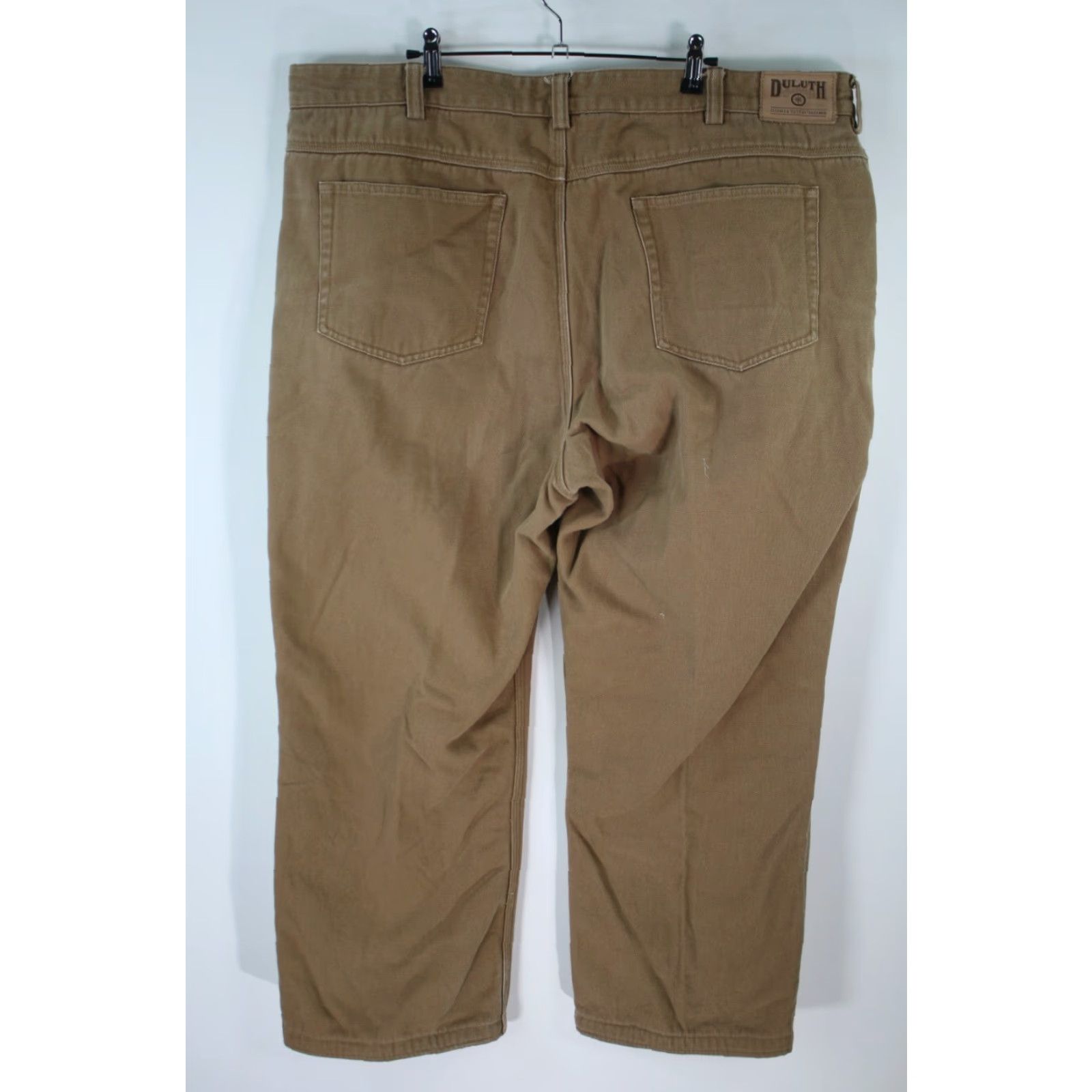 Duluth Trading Company Duluth Trading Co Mens Lined High Rise Cotton Khaki Tan Jeans Size 44x32 Size US 44 / EU 60 - 2 Thumbnail