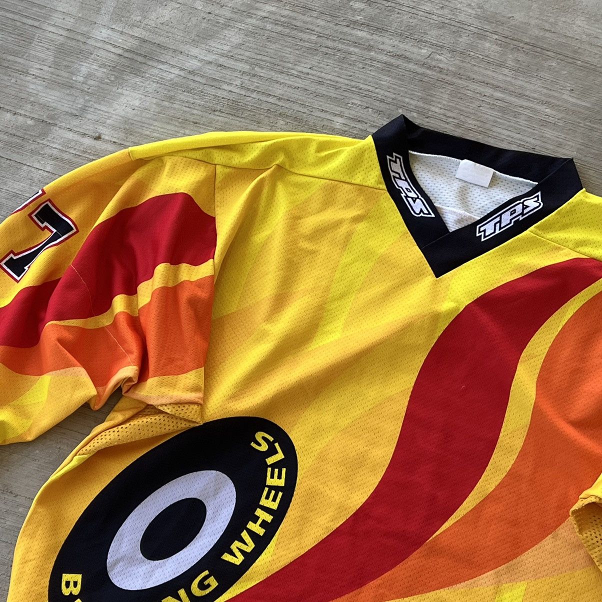 Vintage Wuthrich tps burning wheels Vintage Jersey Size US XXL / EU 58 / 5 - 2 Thumbnail