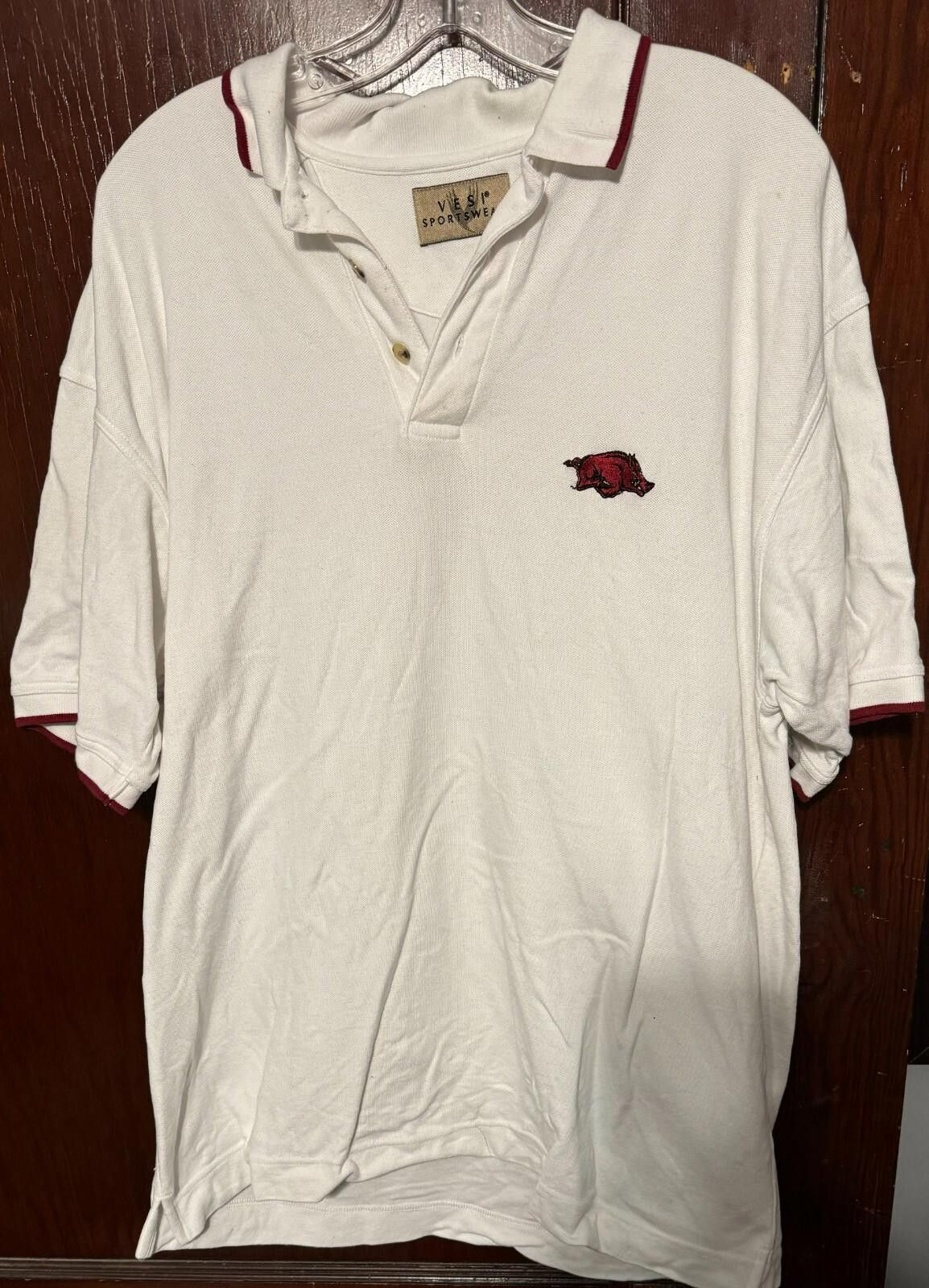 Other University of Arkansas Razorbacks Vintage Men XL Polo White Size US XL / EU 56 / 4 - 1 Thumbnail