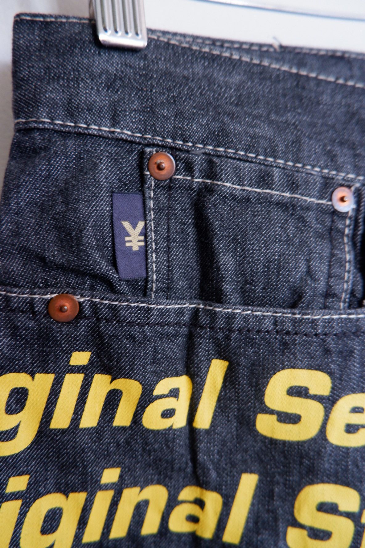 Japanese Brand Vintage Yen Jeans Japan Poem Painted Denim Size US 30 / EU 46 - 9 Thumbnail