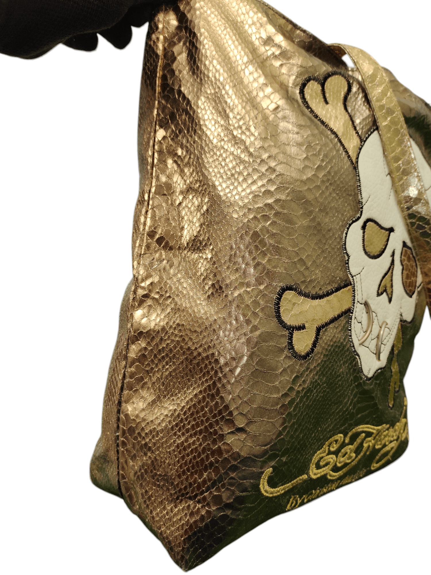 Vintage Y2k Ed Hardy Skull Embroidered Tote Bag