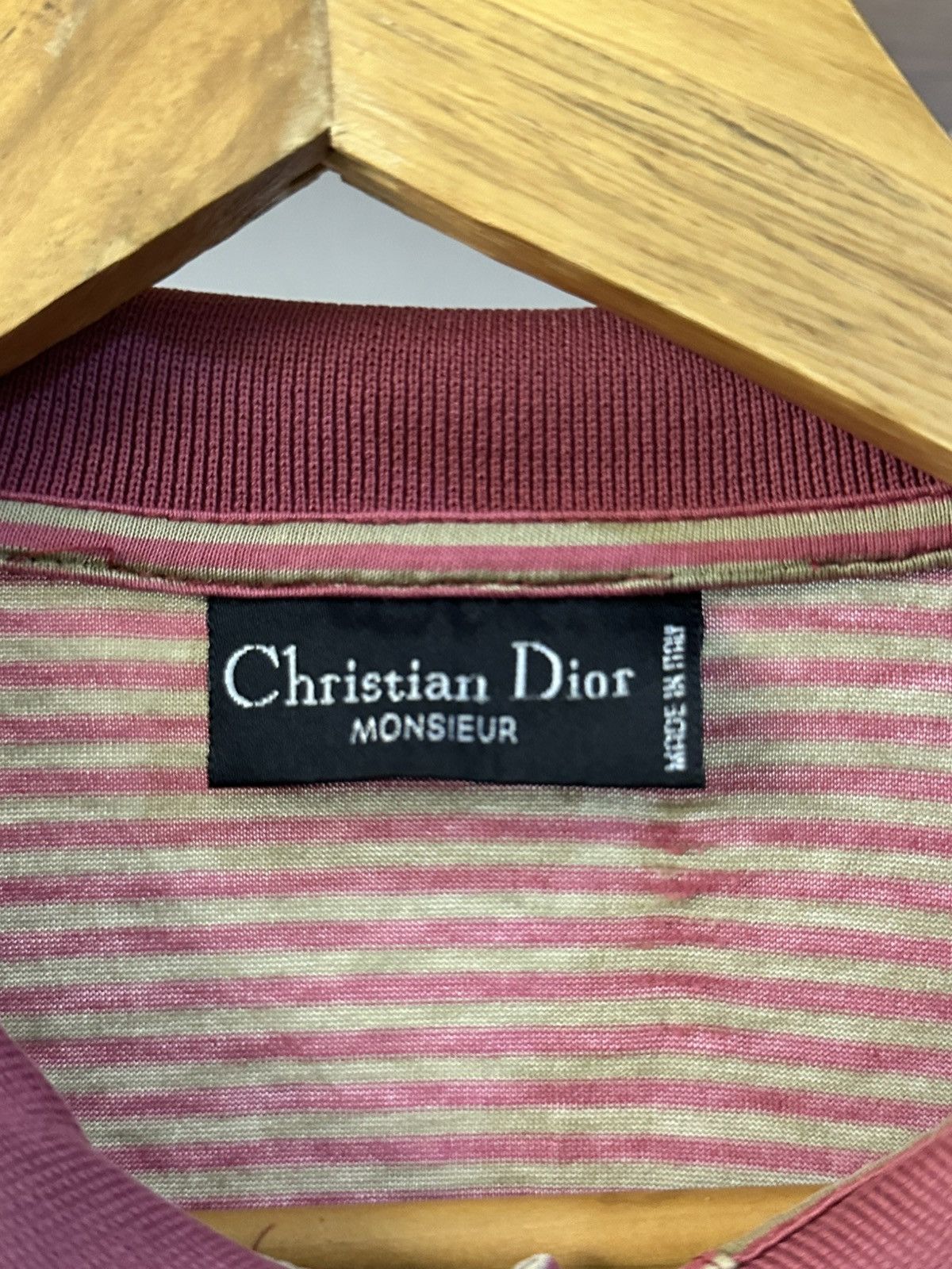Christian Dior Monsieur 1990 Christian Dior Monsieur Stripes Pocket Polo Tees Size US M / EU 48-50 / 2 - 2 Thumbnail