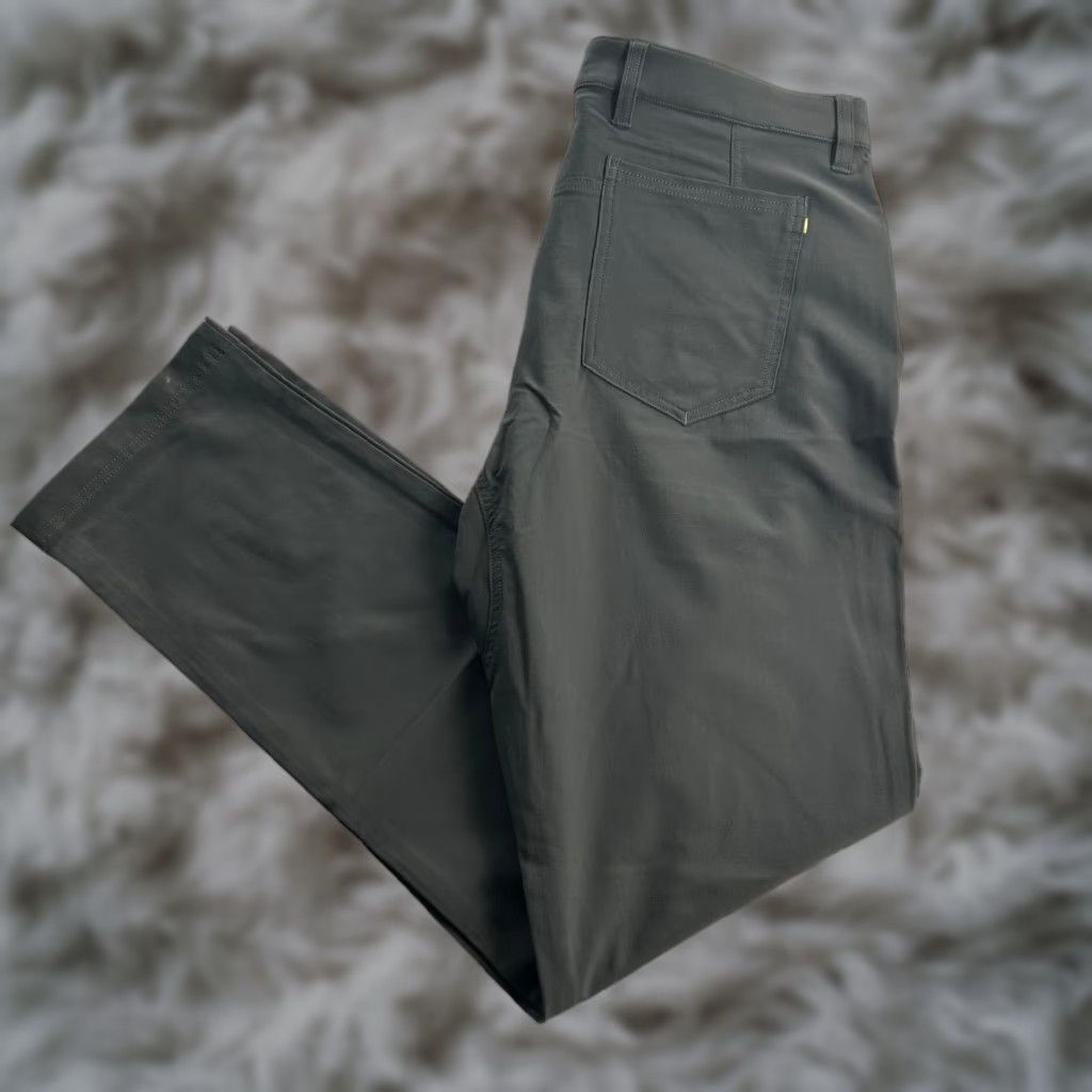 Vintage Olivers Apparel Men's Performance Nylon 5-Pocket Pants Charcoal Gray 34x32 | Flat Front | Nylon/Spandex | Casual Chino Pants Mens Size US 34 / EU 50 - 1 Thumbnail