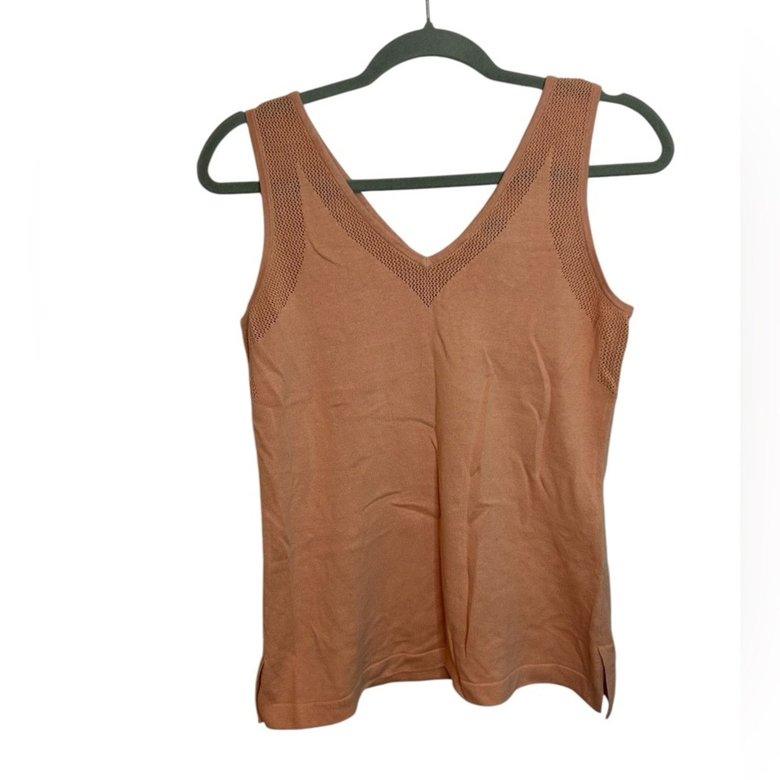 Anne Klein Nwt Anne Klein Peach V-Neck Sweater Tank Size S / US 4 / IT 40 - 1 Thumbnail
