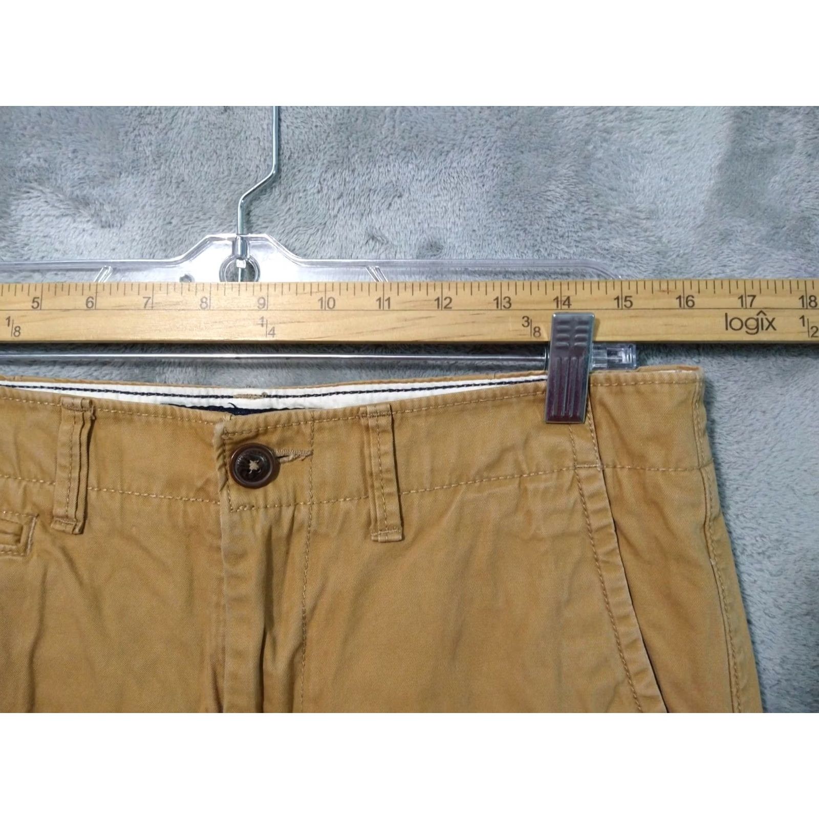 American Eagle Outfitters American Eagle Outfitters Pants Mens 31x32 Beige Chino Flat Front Straight Regular Wool? (Note: Original does not include wool—placeholder) Size US 31 - 3 Thumbnail