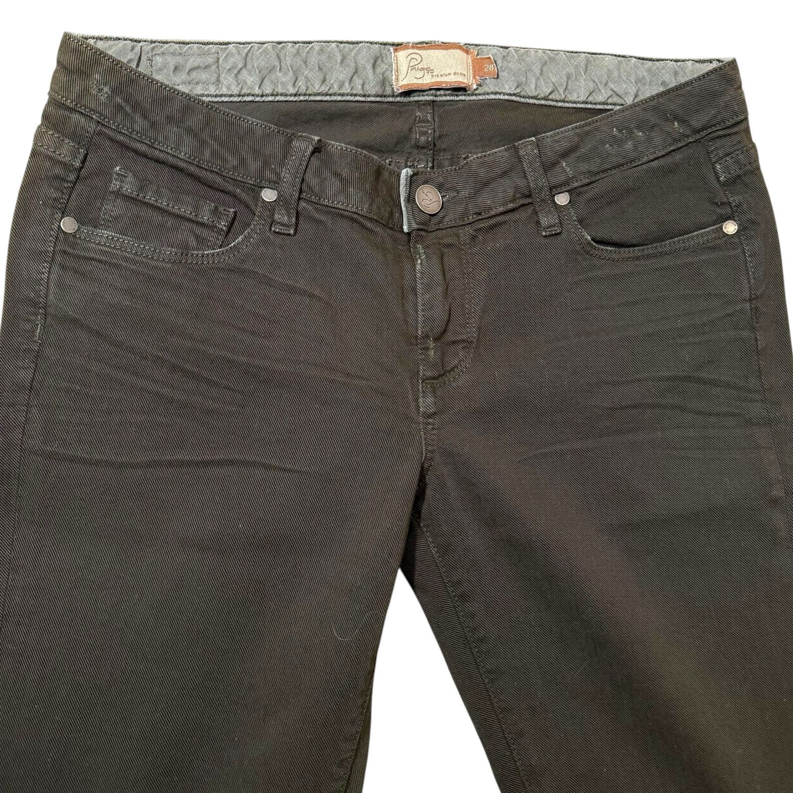Paige Paige Laurel Canyon Jeans Bootcut Low Rise Green Size 28 Size 31" - 2 Thumbnail