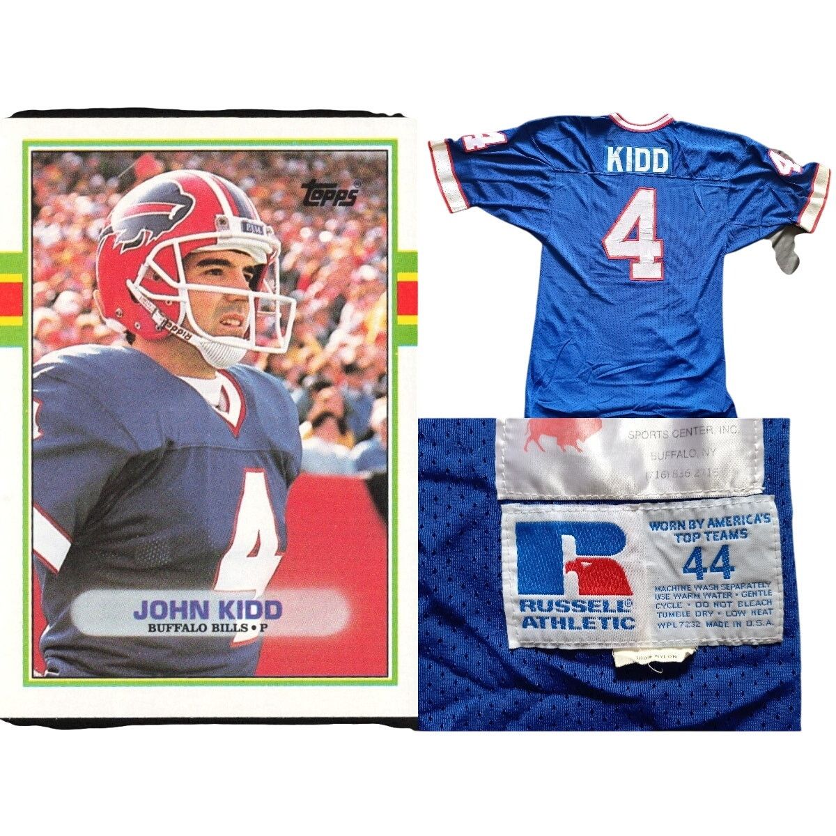 NFL × Russell Athletic KIDD #4 80s Buffalo Bills Authentic Pro jersey 44 NFL vtg Size US L / EU 52-54 / 3 - 1 Thumbnail